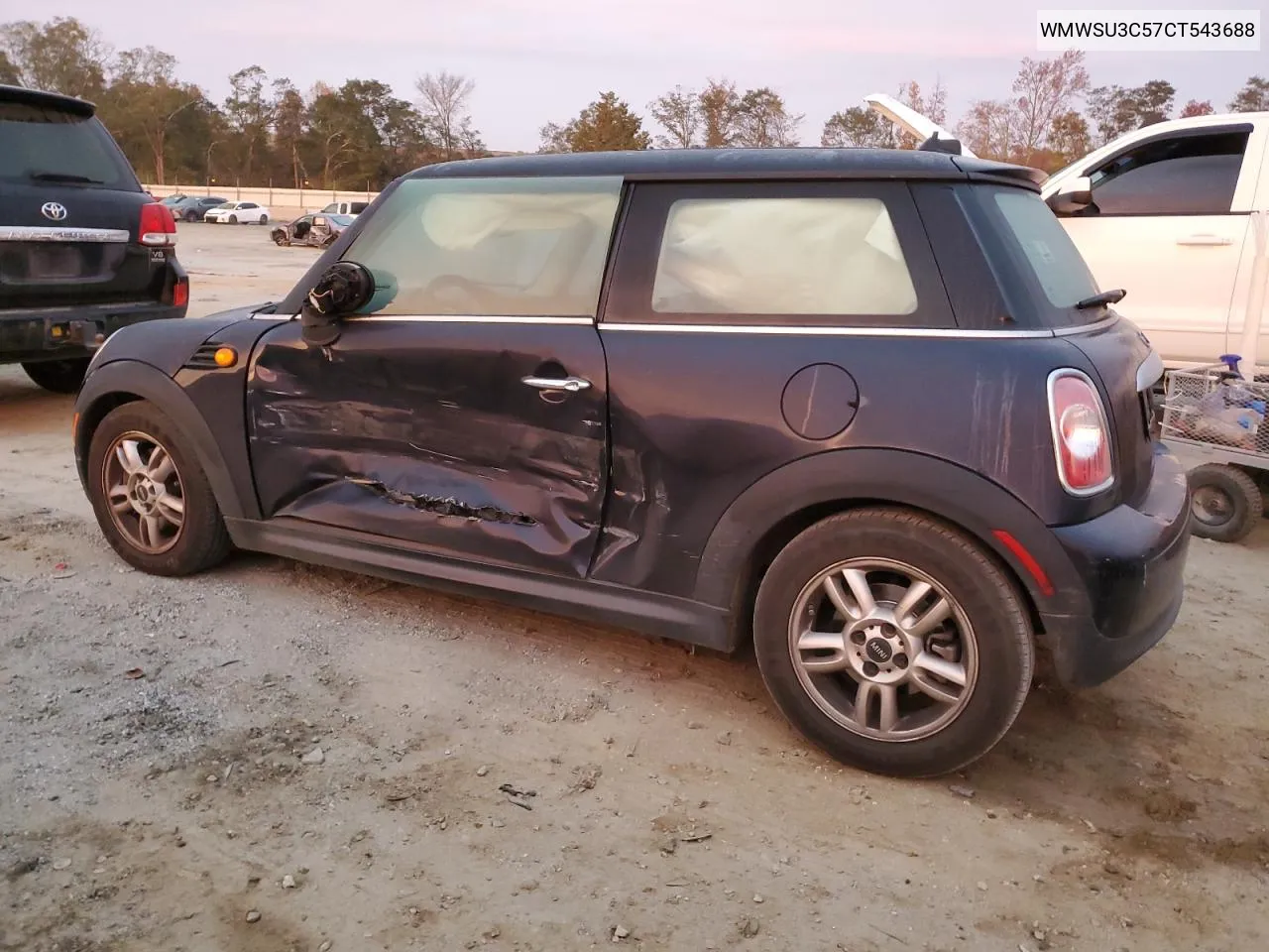 2012 Mini Cooper VIN: WMWSU3C57CT543688 Lot: 78855494