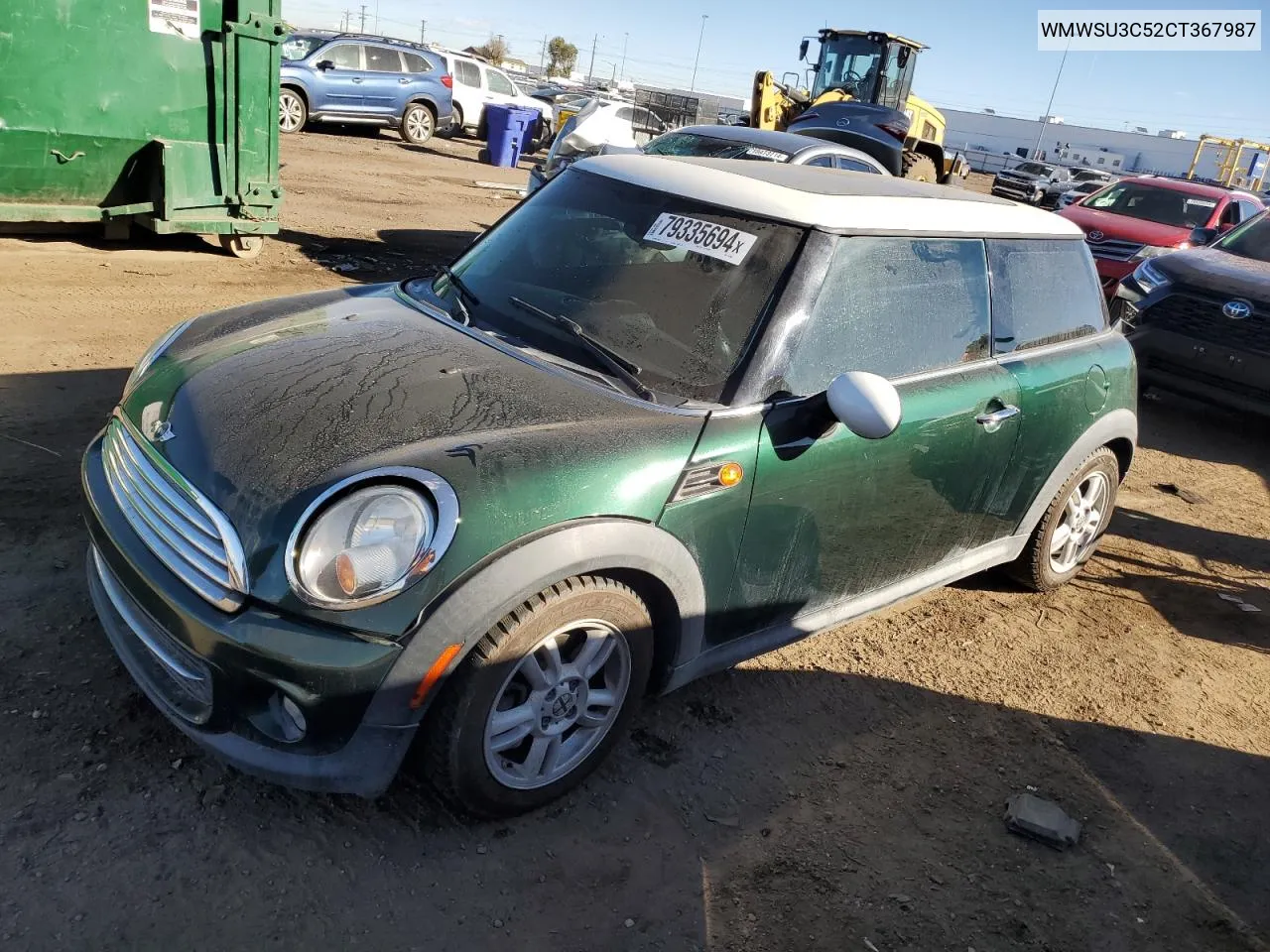 2012 Mini Cooper VIN: WMWSU3C52CT367987 Lot: 79335694