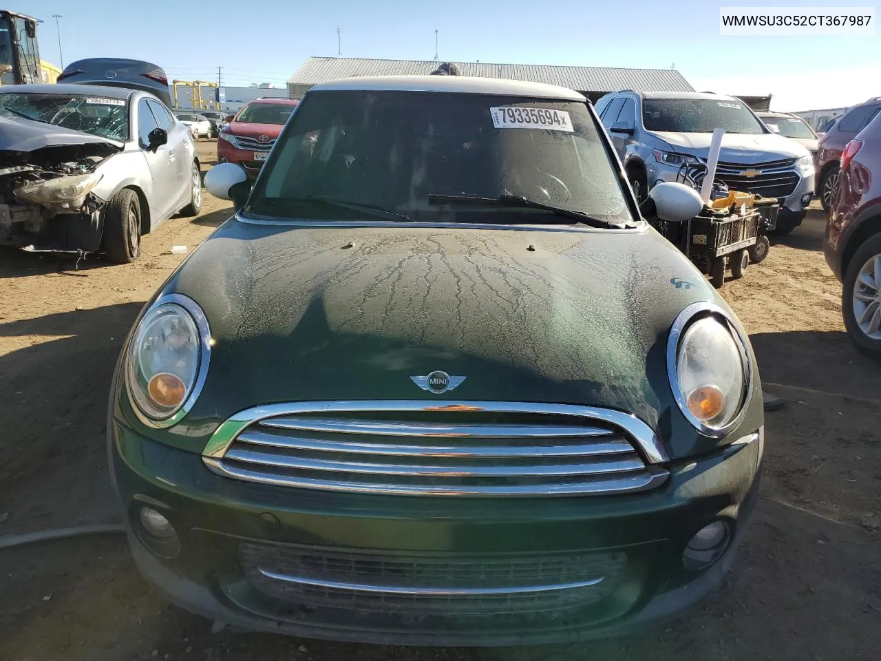 2012 Mini Cooper VIN: WMWSU3C52CT367987 Lot: 79335694