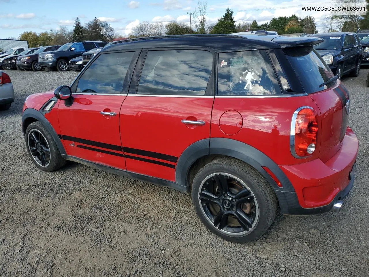 2012 Mini Cooper S Countryman VIN: WMWZC5C50CWL63691 Lot: 79900224