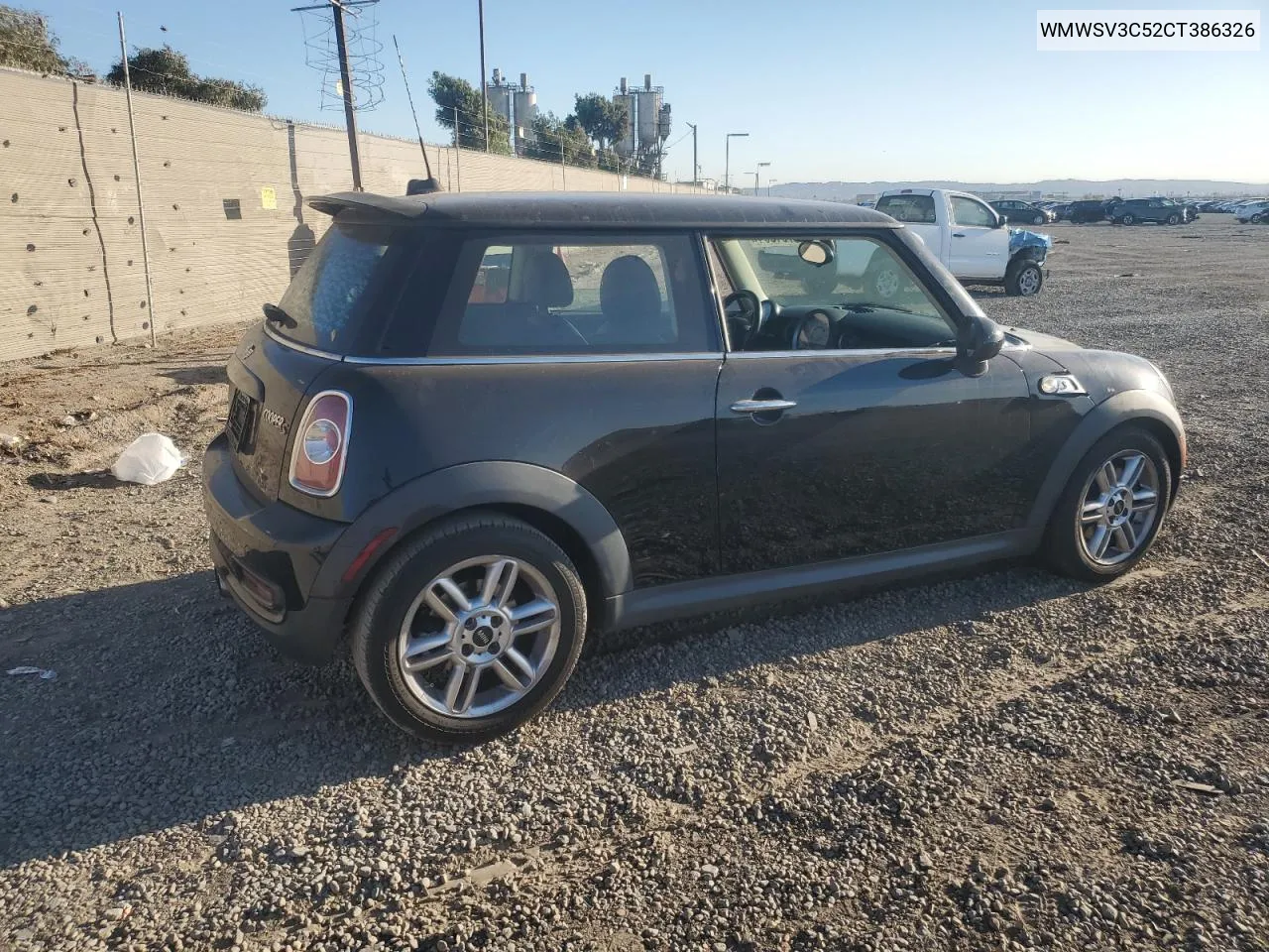 2012 Mini Cooper S VIN: WMWSV3C52CT386326 Lot: 80761364