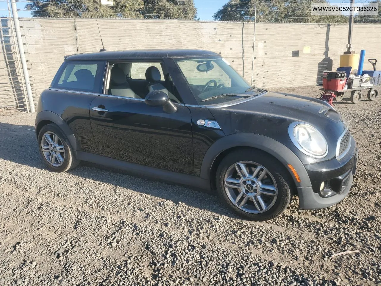 2012 Mini Cooper S VIN: WMWSV3C52CT386326 Lot: 80761364