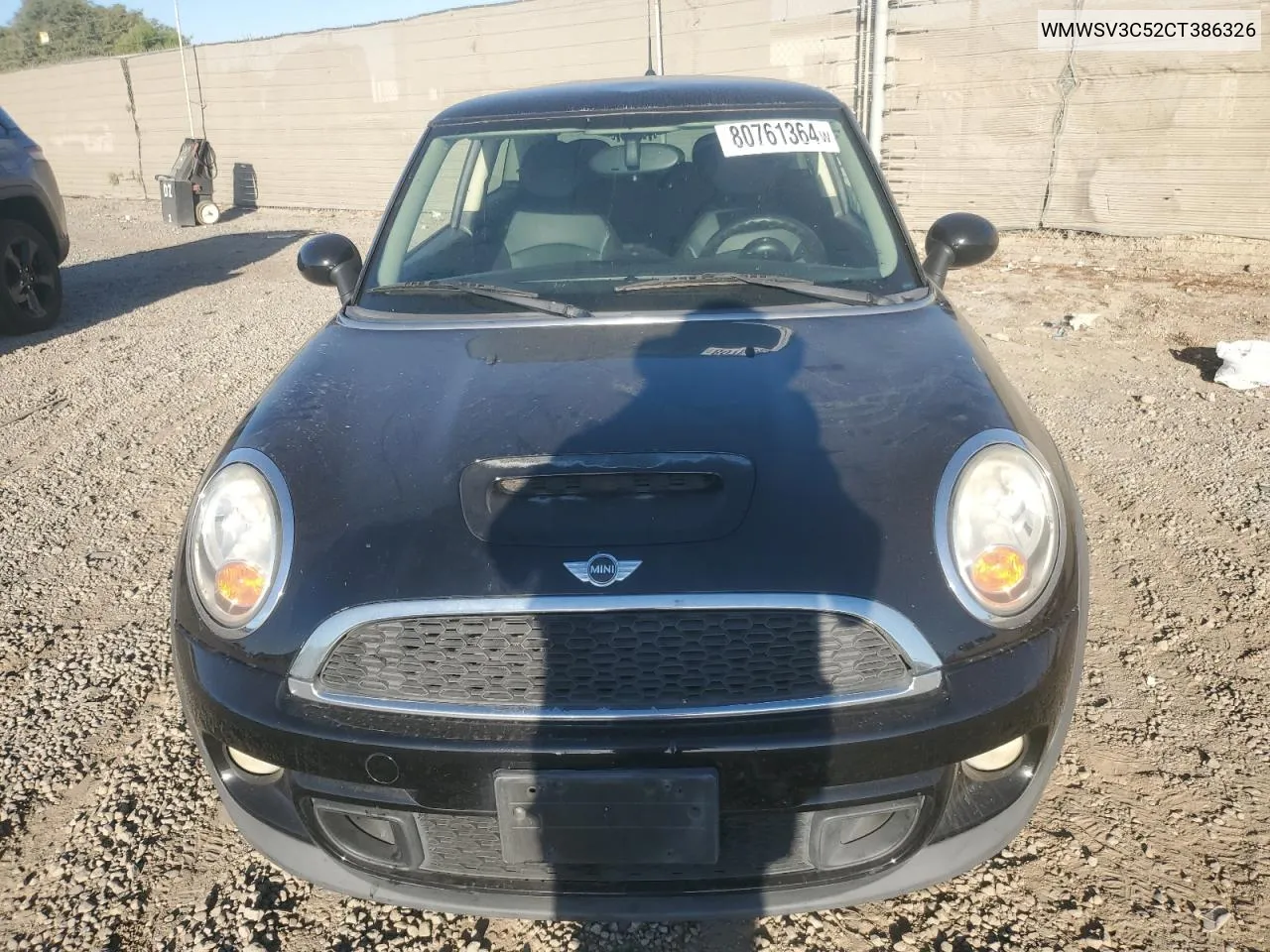 2012 Mini Cooper S VIN: WMWSV3C52CT386326 Lot: 80761364