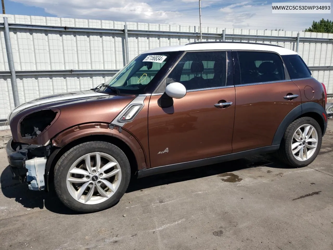 2013 Mini Cooper S Countryman VIN: WMWZC5C53DWP34893 Lot: 57156834