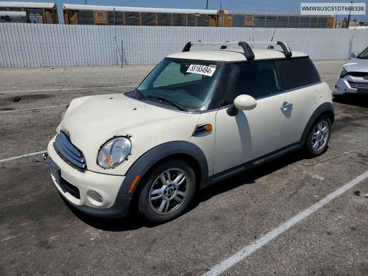 2013 Mini Cooper VIN: WMWSU3C51DT688338 Lot: 58165494