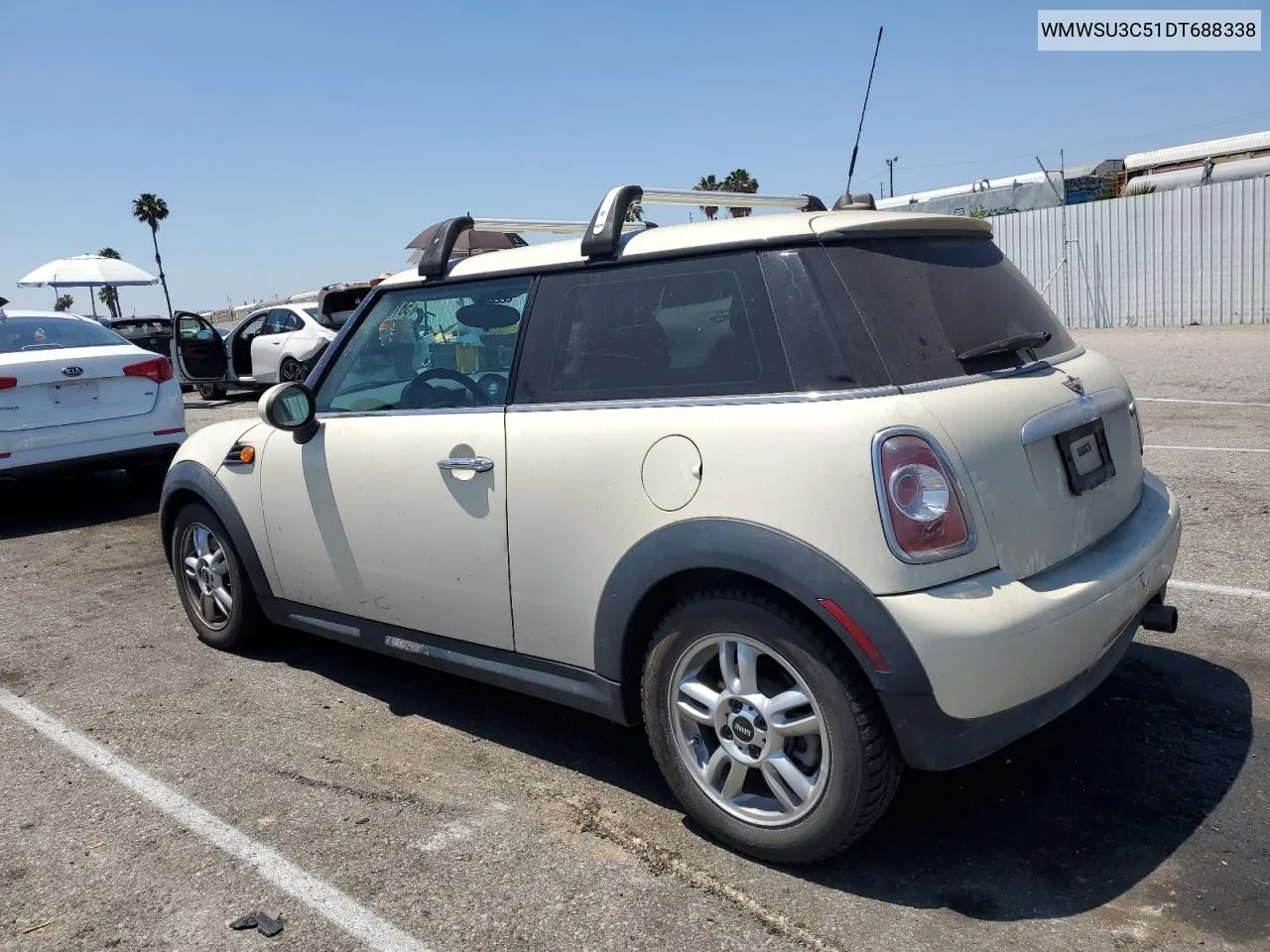 2013 Mini Cooper VIN: WMWSU3C51DT688338 Lot: 58165494