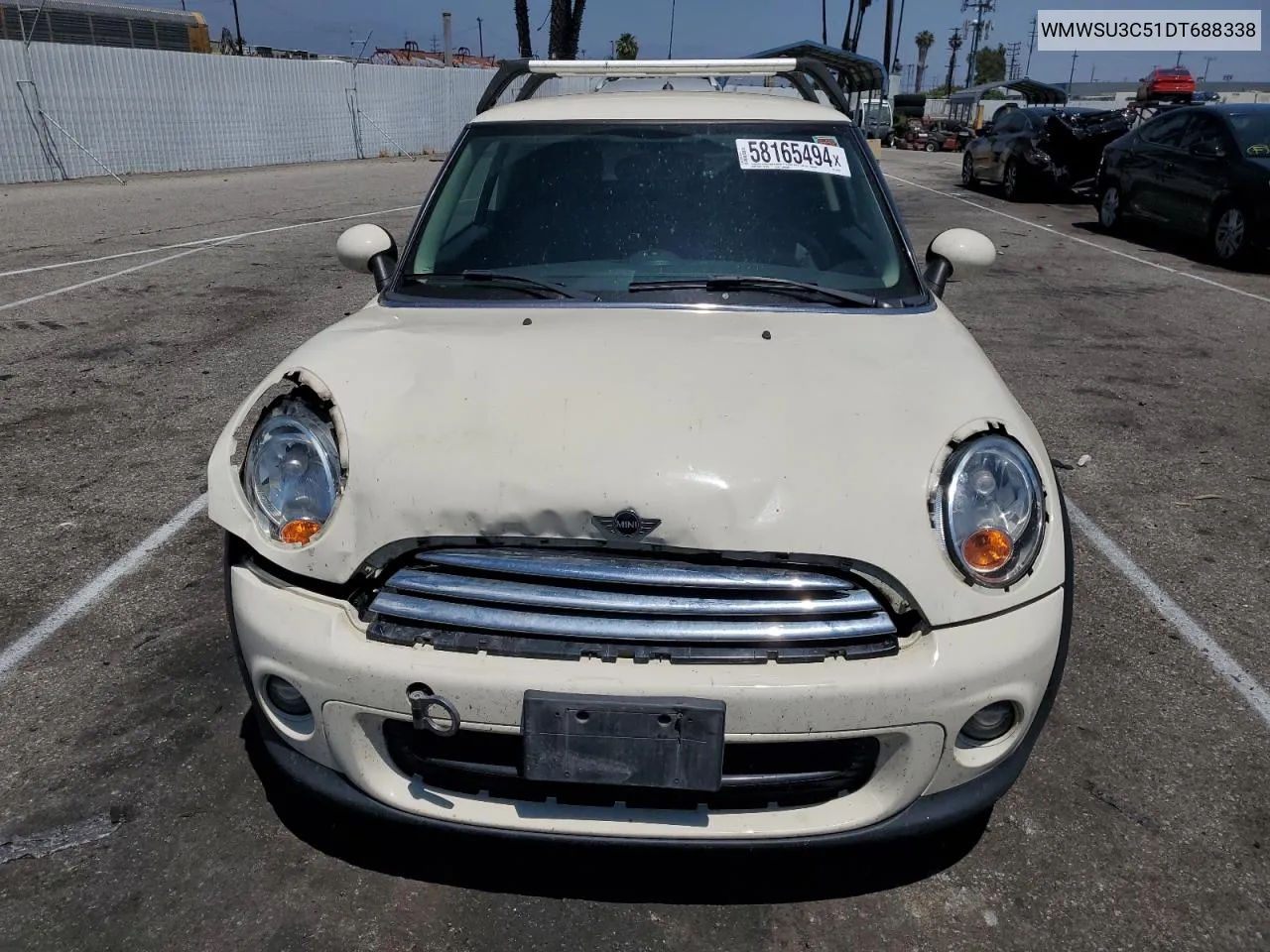 2013 Mini Cooper VIN: WMWSU3C51DT688338 Lot: 58165494