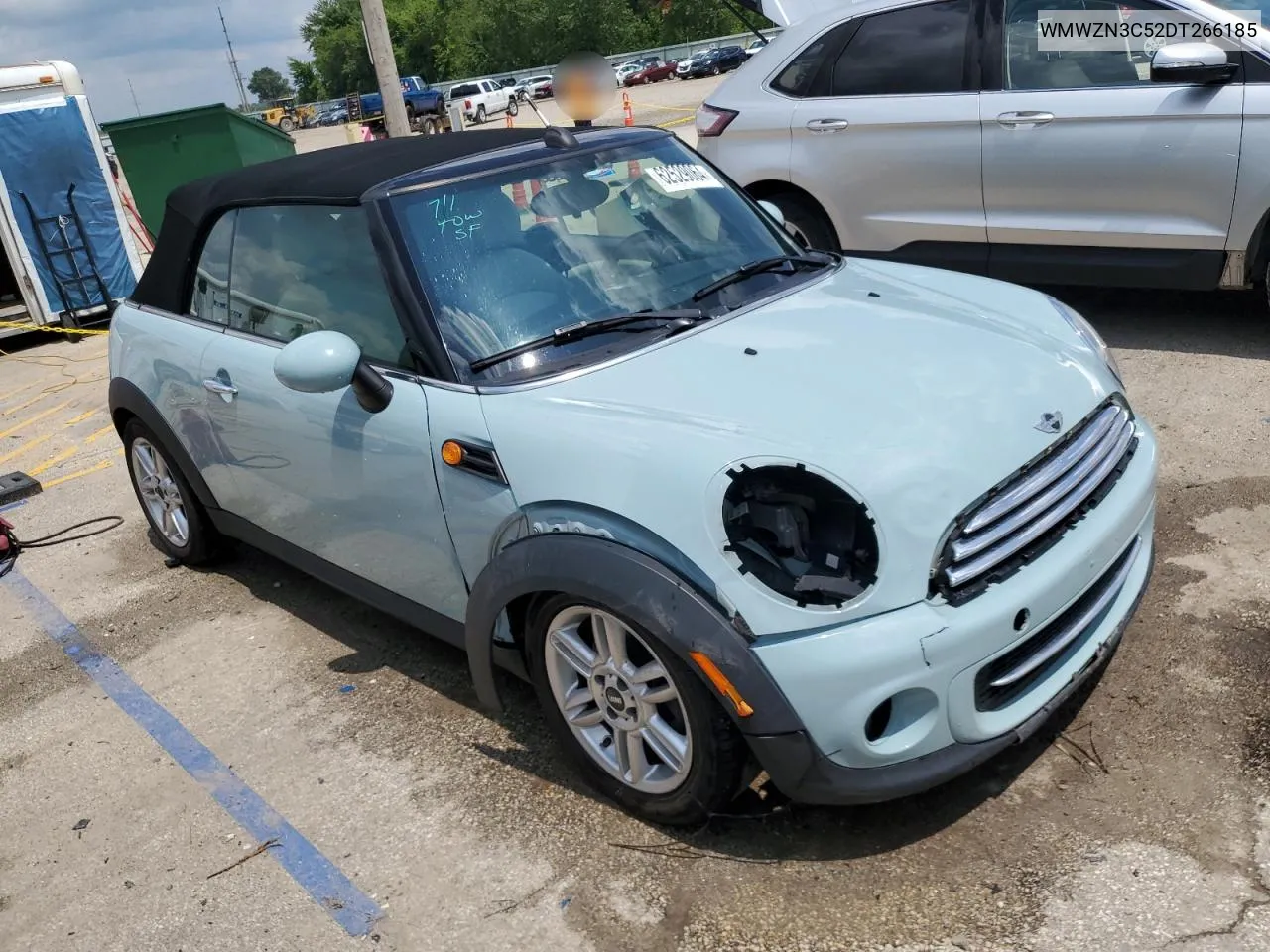 2013 Mini Cooper VIN: WMWZN3C52DT266185 Lot: 62529064