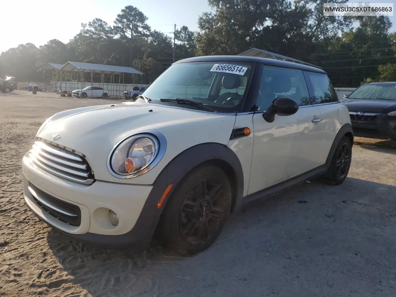 2013 Mini Cooper VIN: WMWSU3C5XDT686863 Lot: 65656514