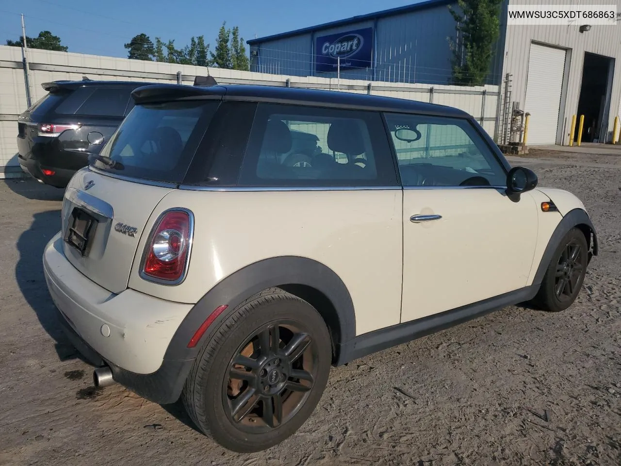 2013 Mini Cooper VIN: WMWSU3C5XDT686863 Lot: 65656514