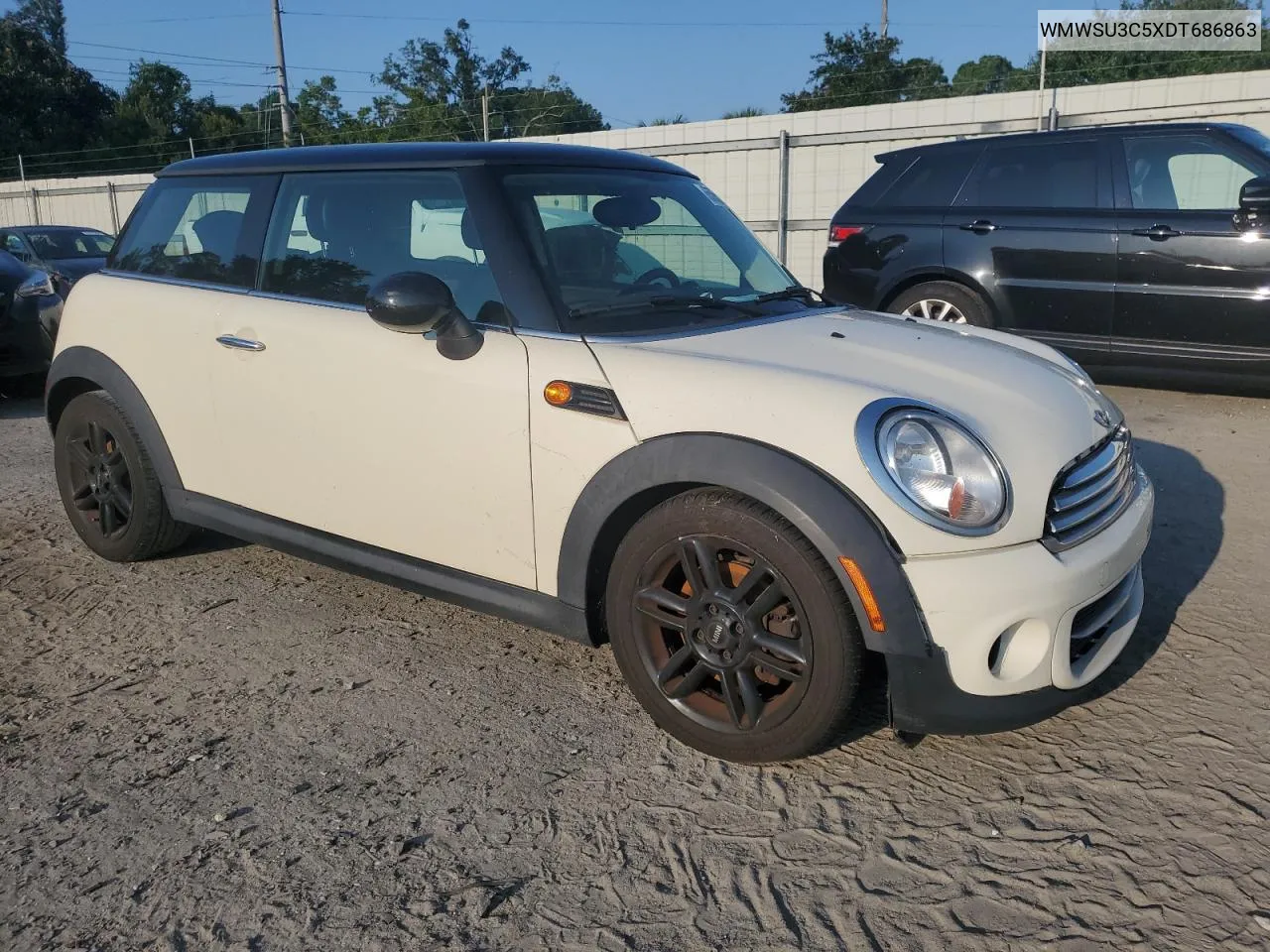 2013 Mini Cooper VIN: WMWSU3C5XDT686863 Lot: 65656514