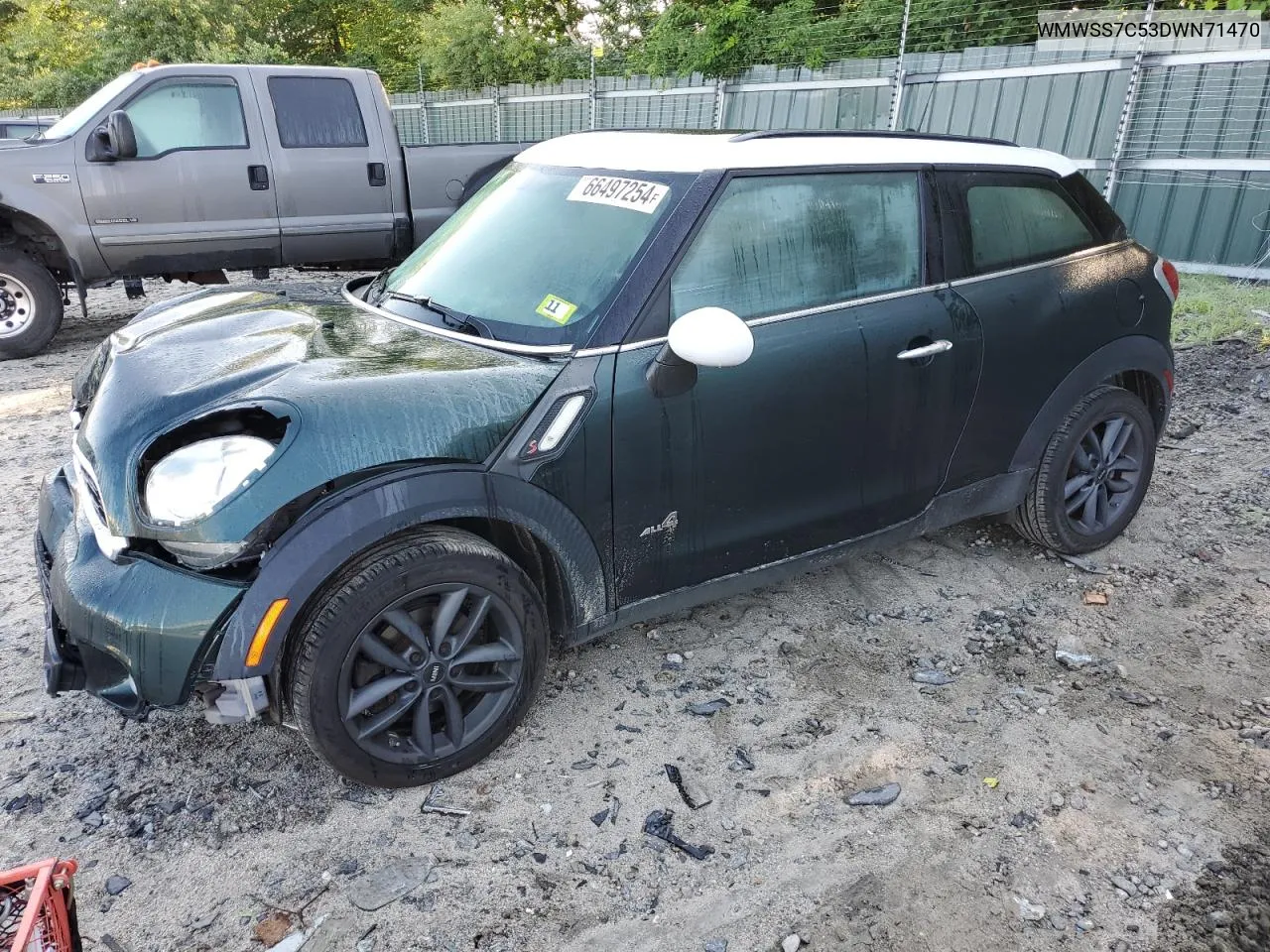 2013 Mini Cooper S Paceman VIN: WMWSS7C53DWN71470 Lot: 66497254