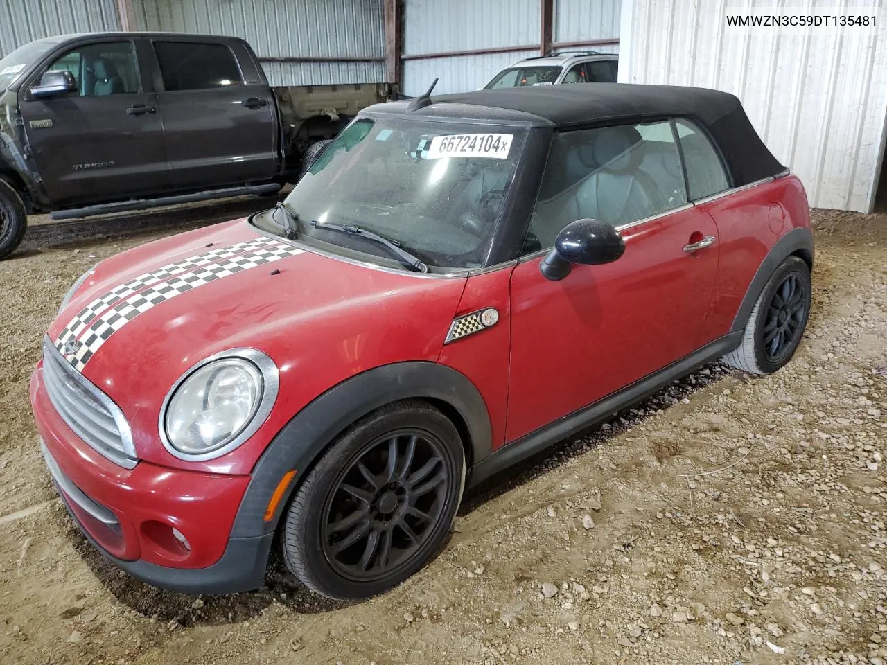 2013 Mini Cooper VIN: WMWZN3C59DT135481 Lot: 66724104