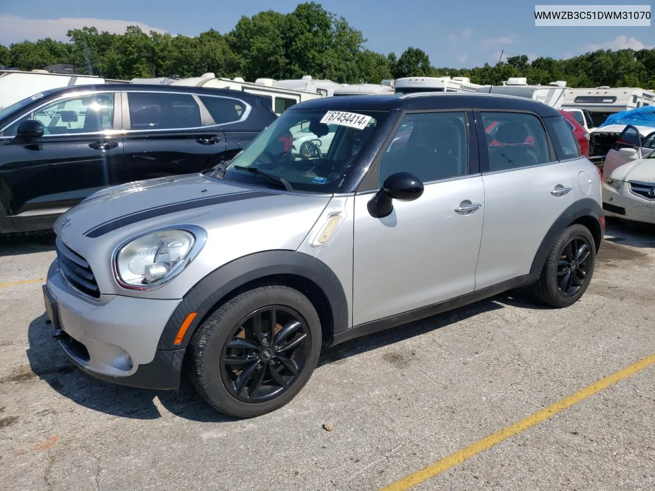 2013 Mini Cooper Countryman VIN: WMWZB3C51DWM31070 Lot: 67454414