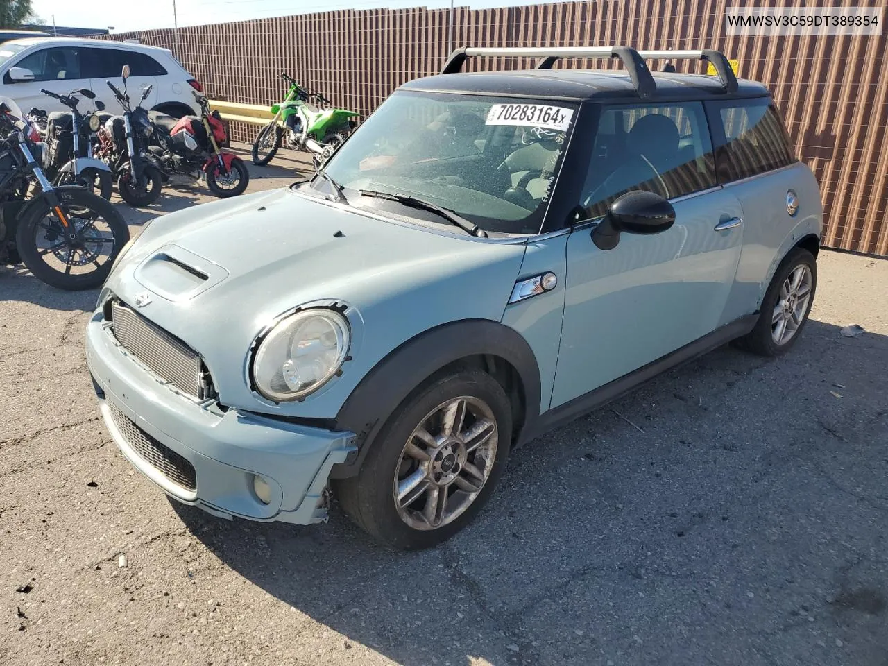 2013 Mini Cooper S VIN: WMWSV3C59DT389354 Lot: 70283164