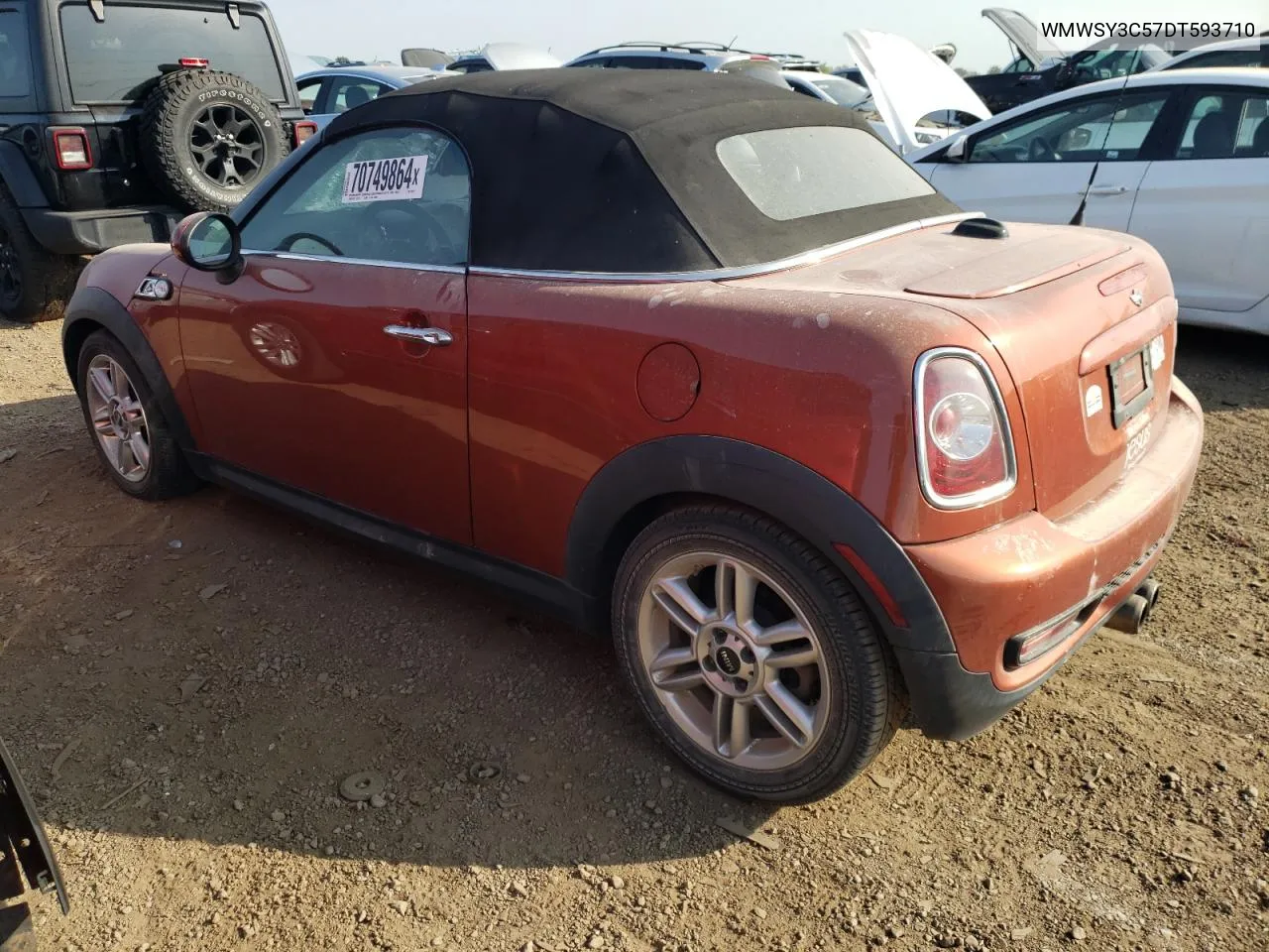 2013 Mini Cooper Roadster S VIN: WMWSY3C57DT593710 Lot: 70749864