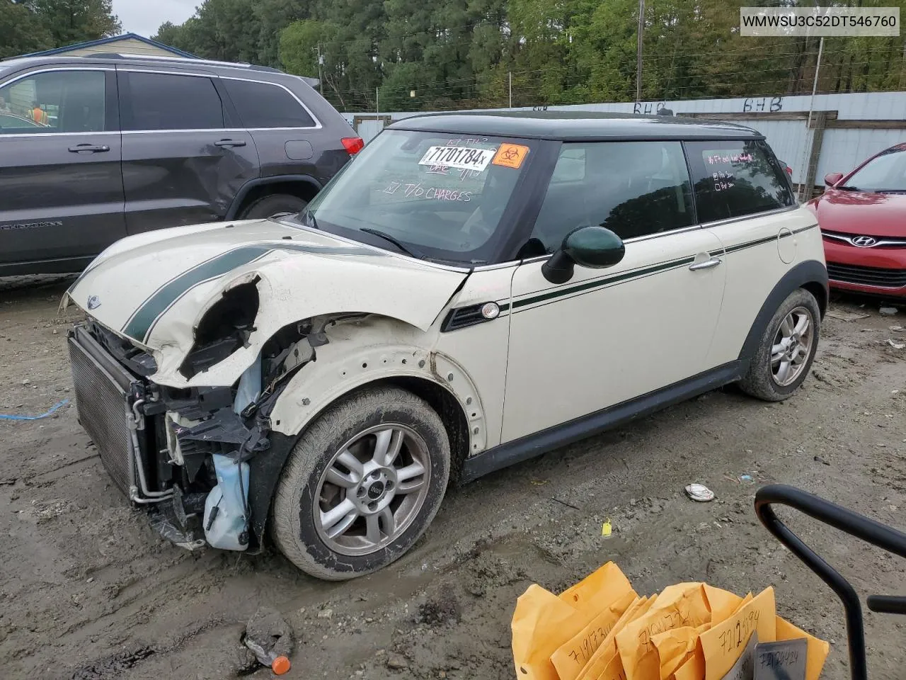 2013 Mini Cooper VIN: WMWSU3C52DT546760 Lot: 71701784