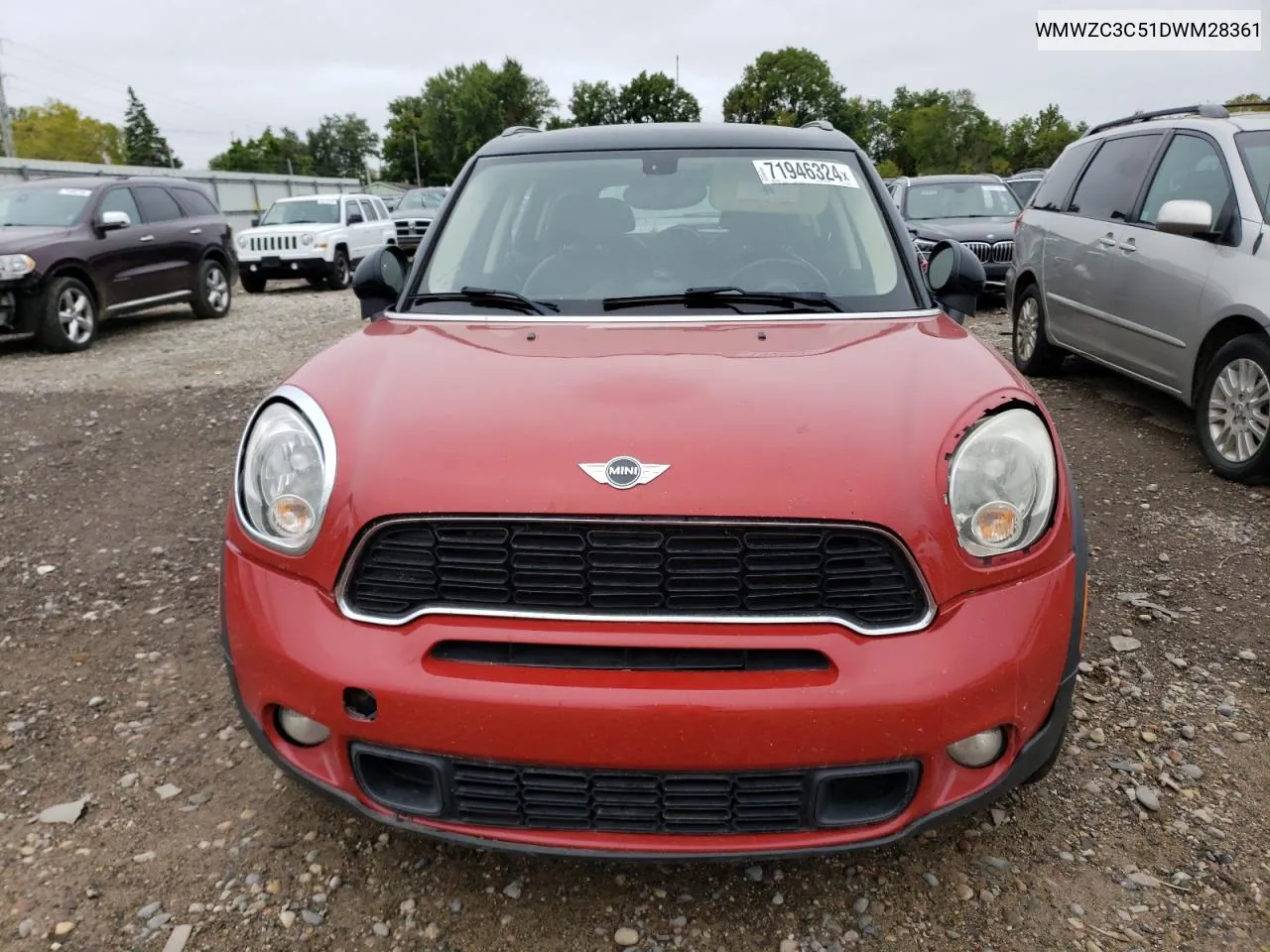 2013 Mini Cooper S Countryman VIN: WMWZC3C51DWM28361 Lot: 71946324