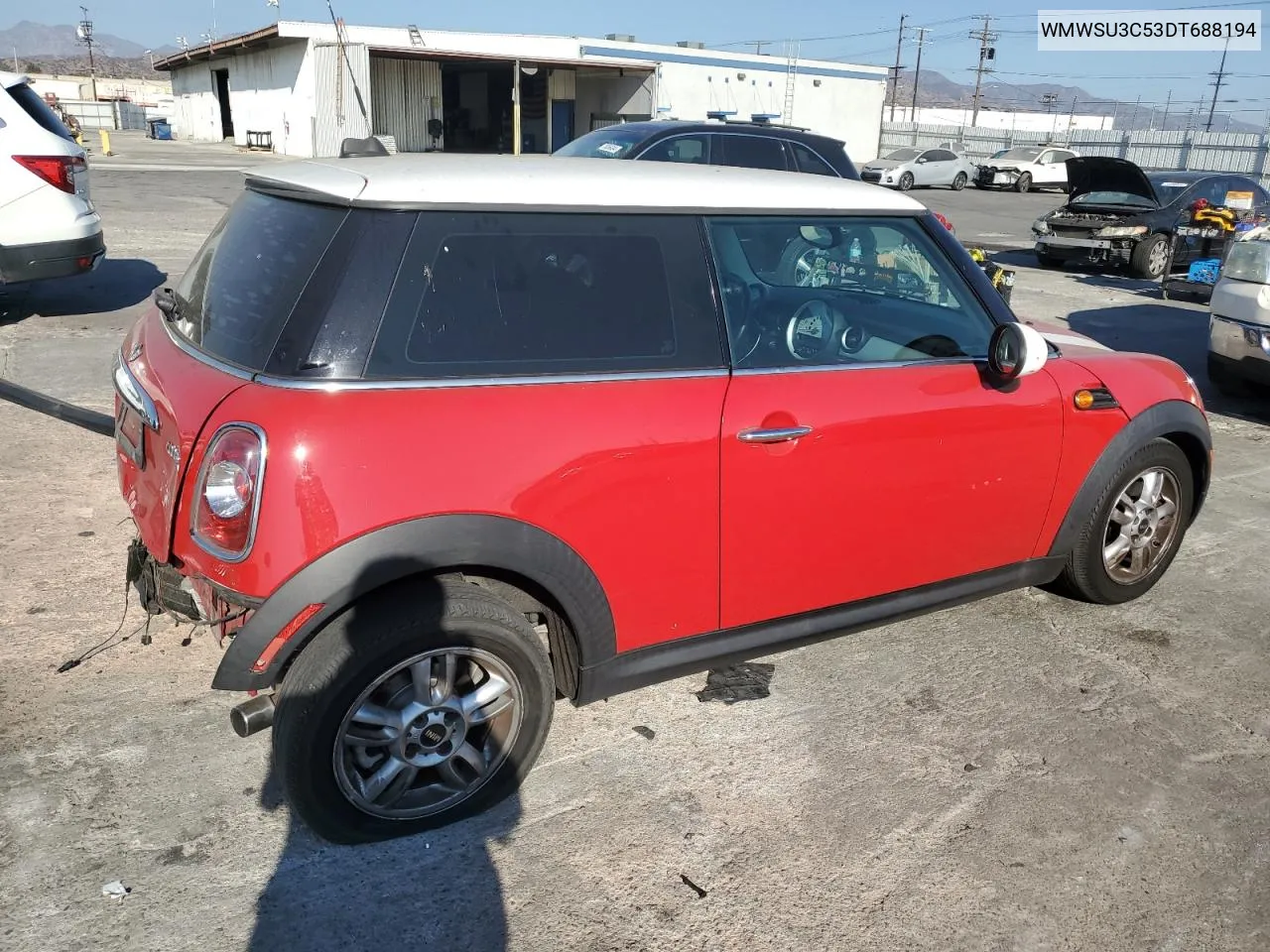 2013 Mini Cooper VIN: WMWSU3C53DT688194 Lot: 72192324