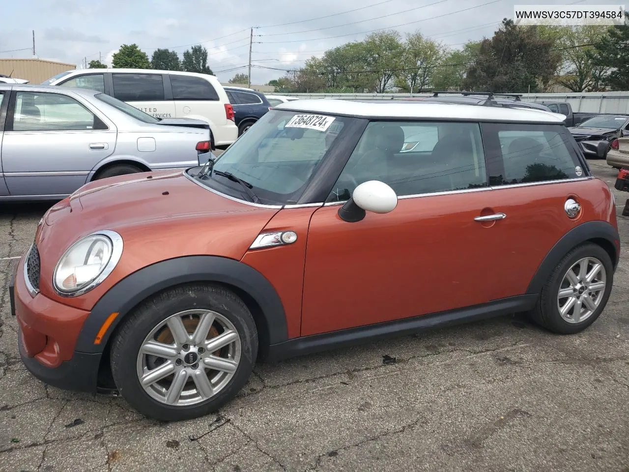 2013 Mini Cooper S VIN: WMWSV3C57DT394584 Lot: 73648724