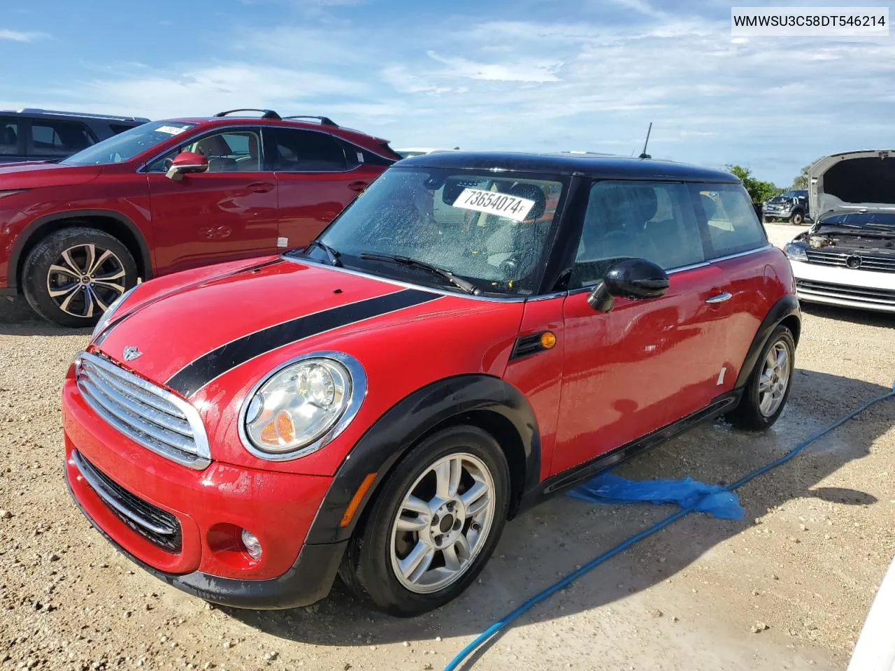 2013 Mini Cooper VIN: WMWSU3C58DT546214 Lot: 73654074