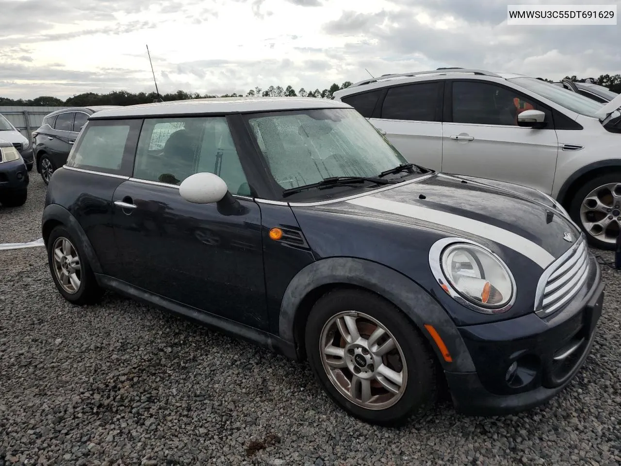 2013 Mini Cooper VIN: WMWSU3C55DT691629 Lot: 73656334