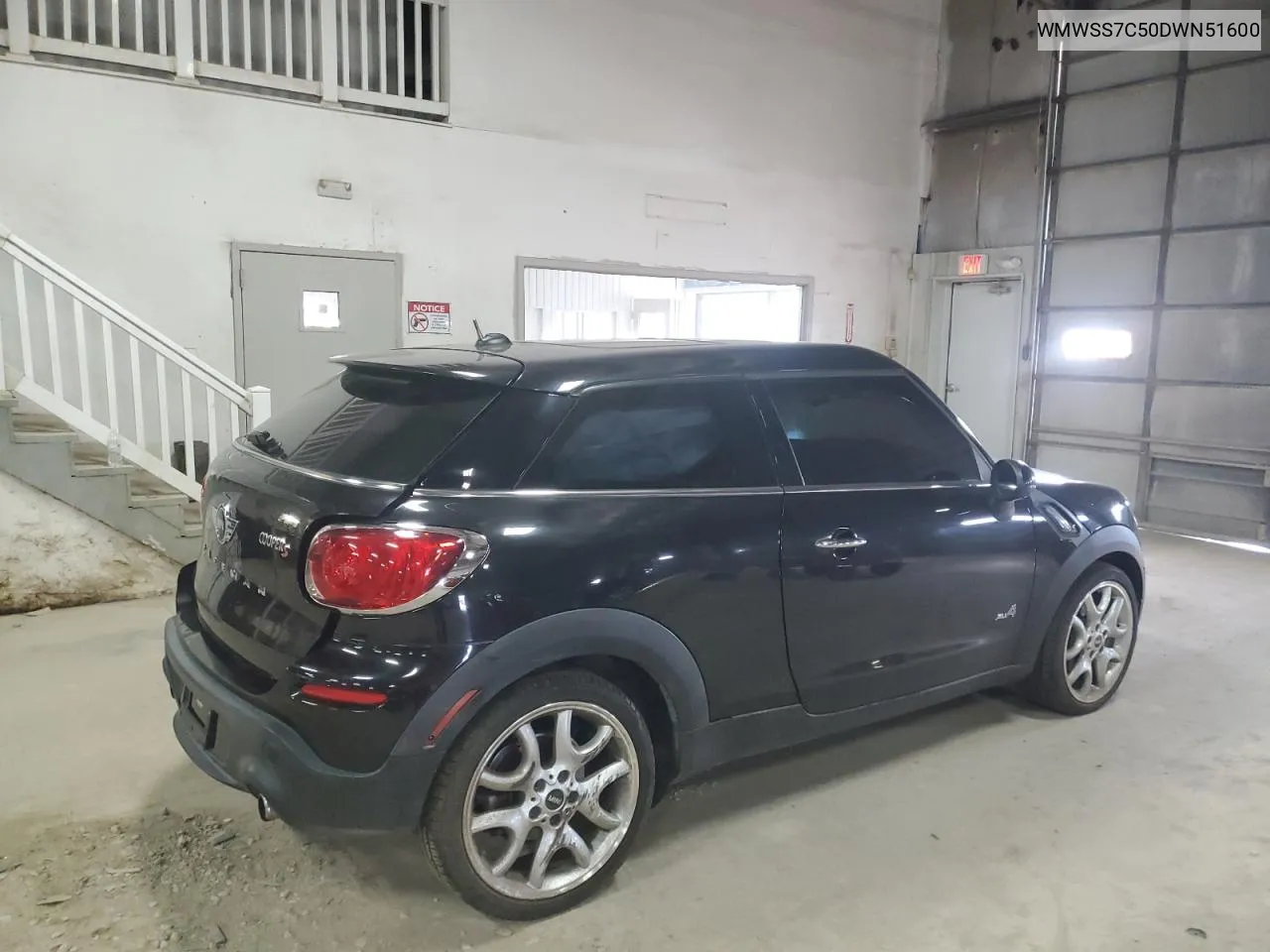 2013 Mini Cooper S Paceman VIN: WMWSS7C50DWN51600 Lot: 74390734