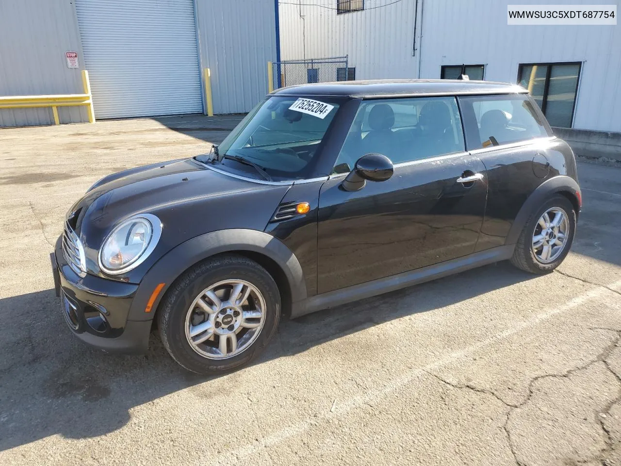 2013 Mini Cooper VIN: WMWSU3C5XDT687754 Lot: 75255204