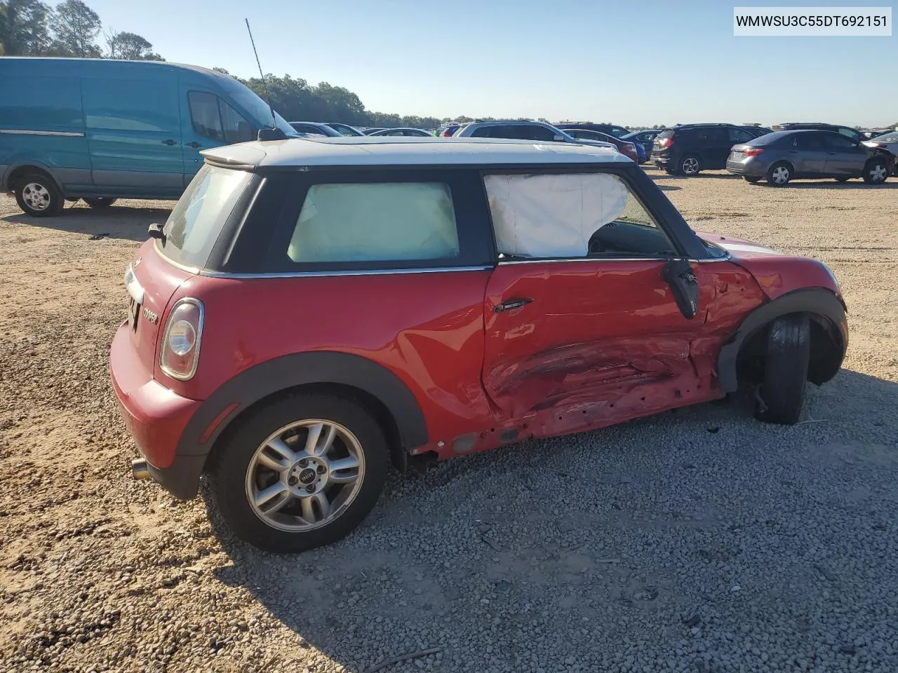 2013 Mini Cooper VIN: WMWSU3C55DT692151 Lot: 76170394