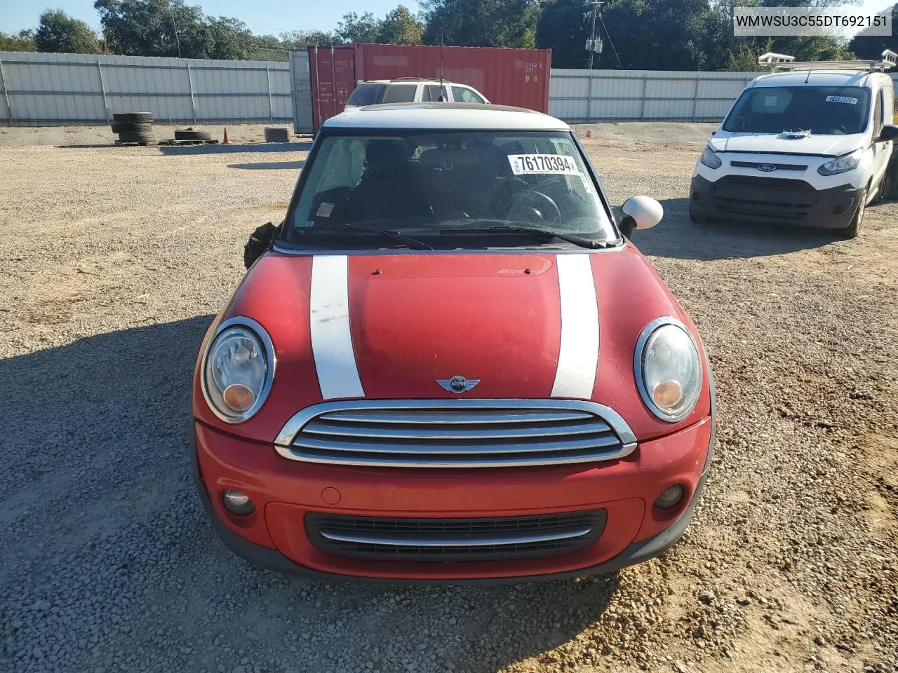 2013 Mini Cooper VIN: WMWSU3C55DT692151 Lot: 76170394