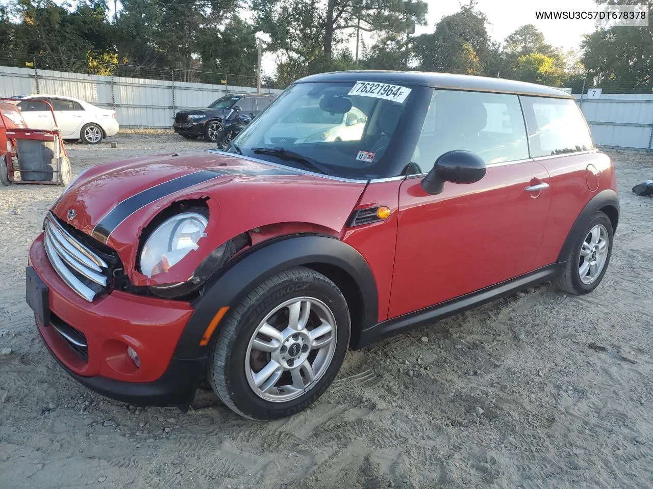 2013 Mini Cooper VIN: WMWSU3C57DT678378 Lot: 76321964