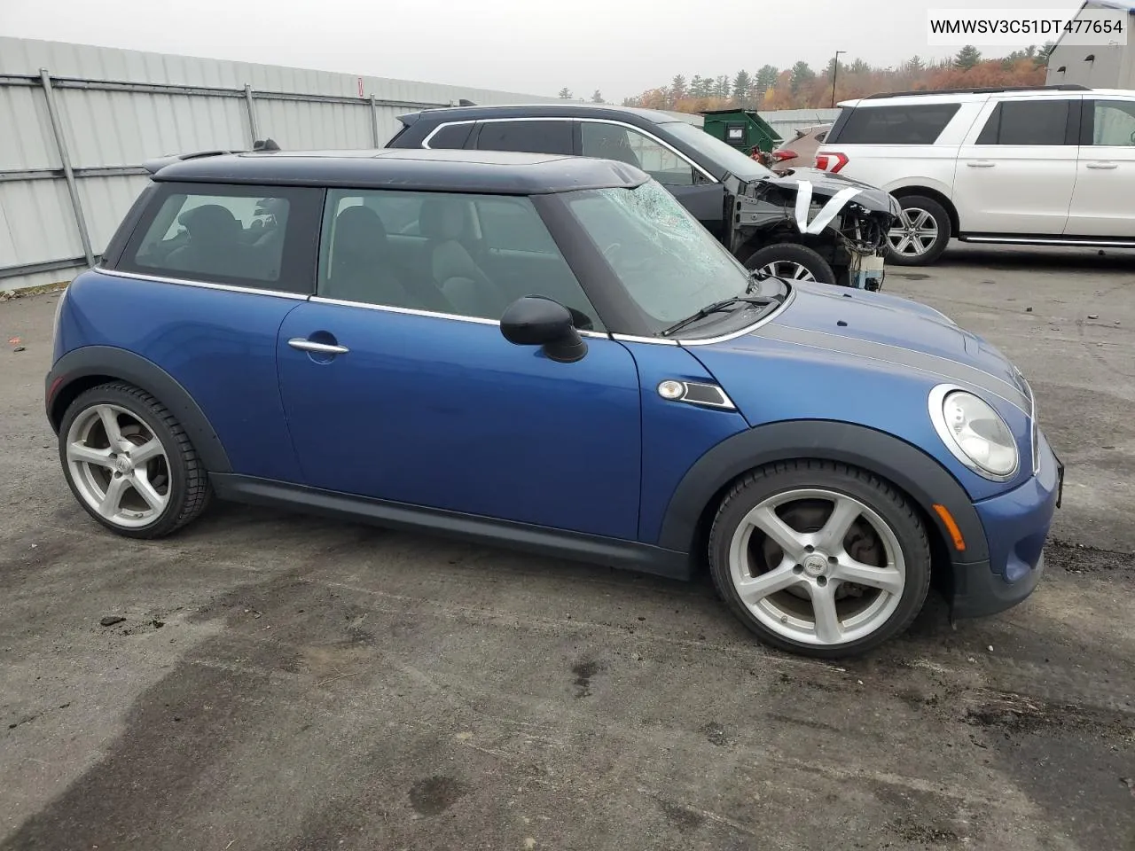 2013 Mini Cooper S VIN: WMWSV3C51DT477654 Lot: 76759834