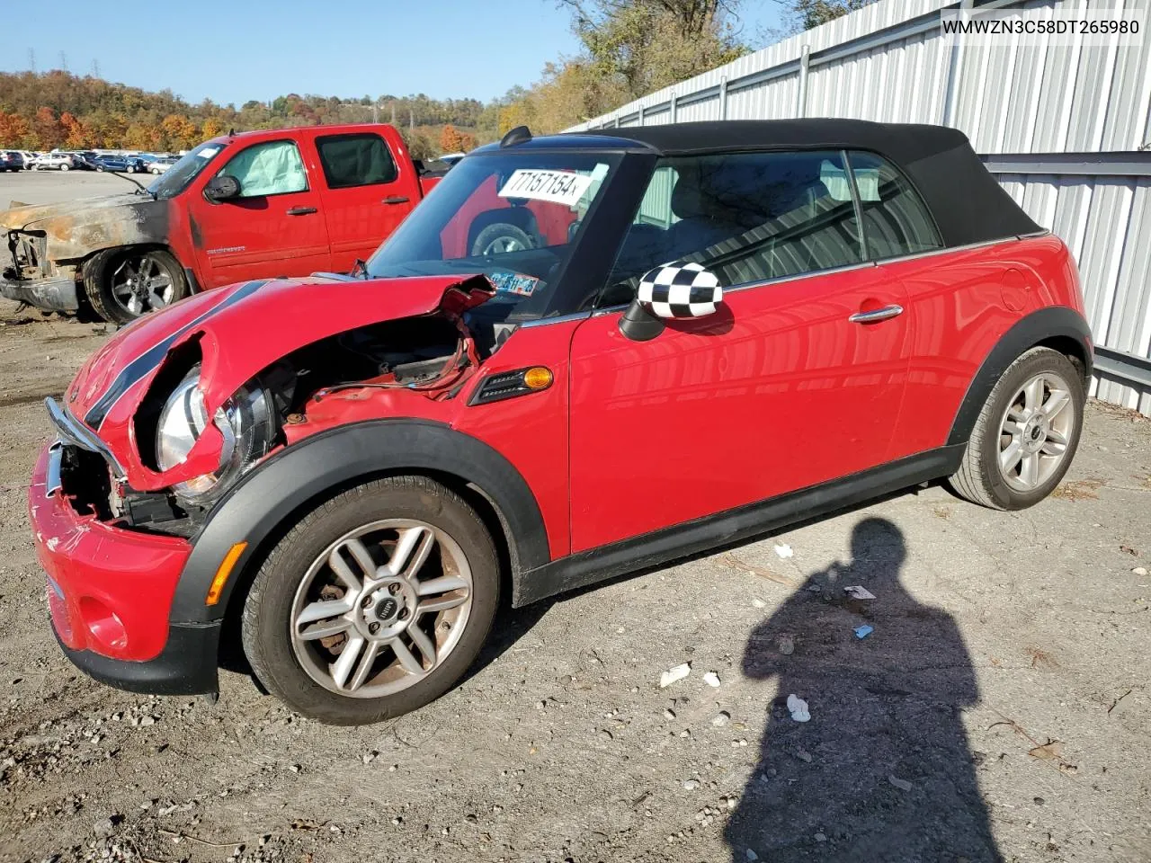 2013 Mini Cooper VIN: WMWZN3C58DT265980 Lot: 77157154