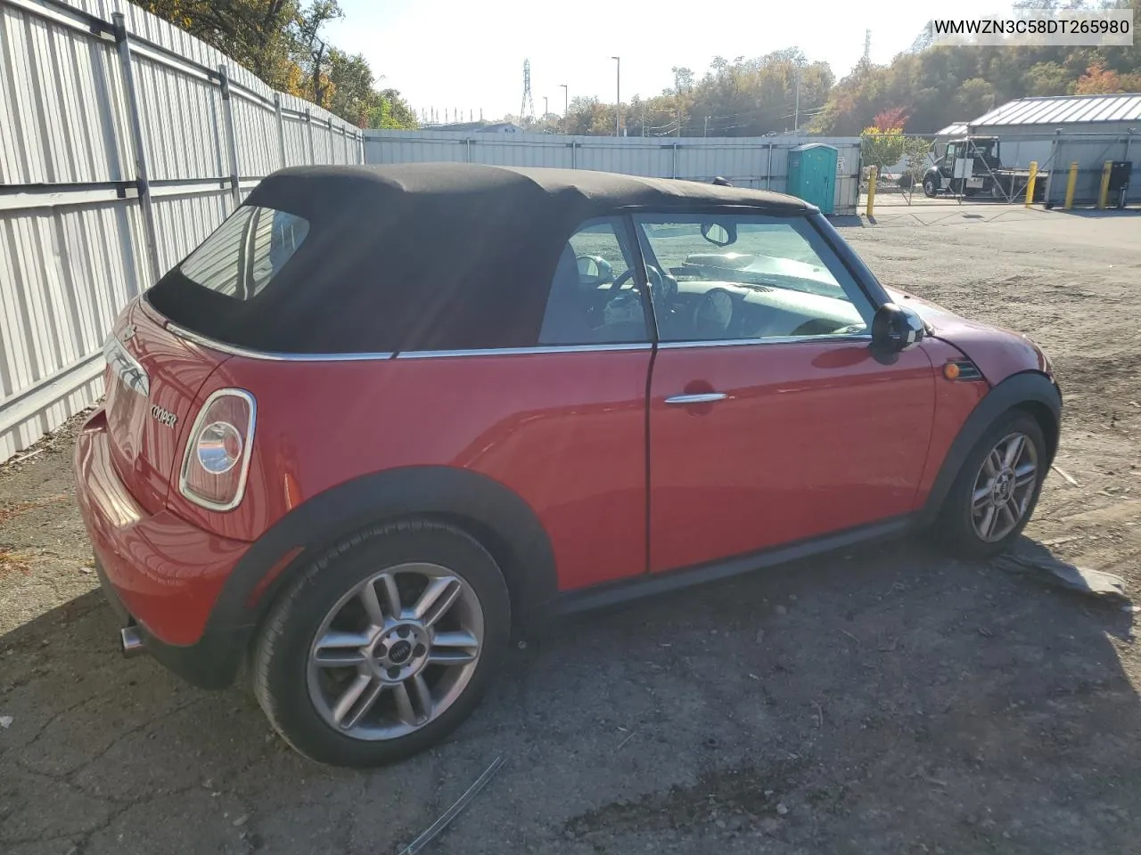 2013 Mini Cooper VIN: WMWZN3C58DT265980 Lot: 77157154