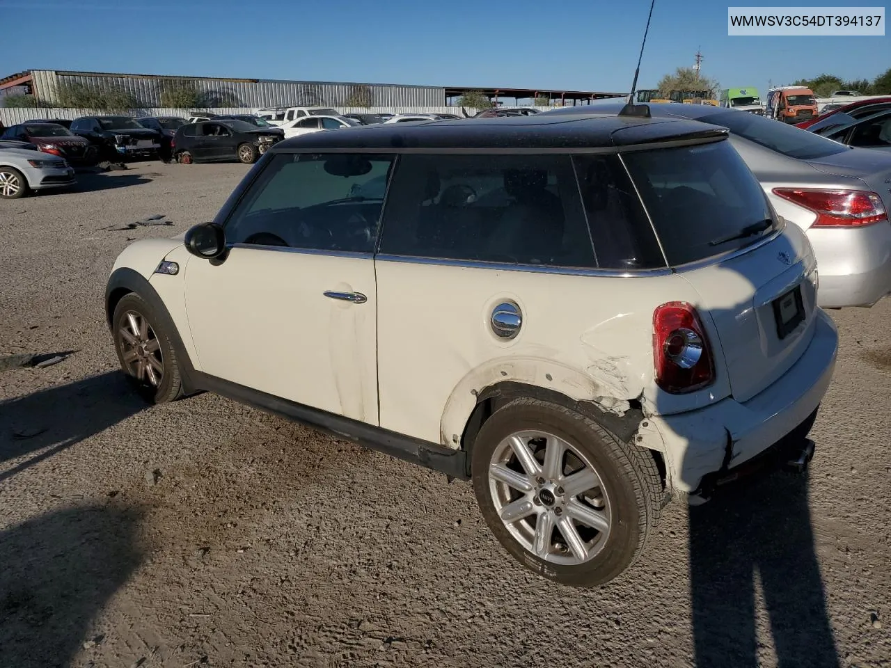 2013 Mini Cooper S VIN: WMWSV3C54DT394137 Lot: 77901744