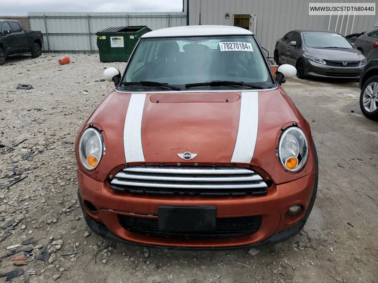 2013 Mini Cooper VIN: WMWSU3C57DT680440 Lot: 78270184