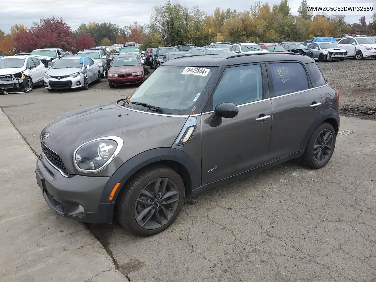 2013 Mini Cooper S Countryman VIN: WMWZC5C53DWP32559 Lot: 78449864