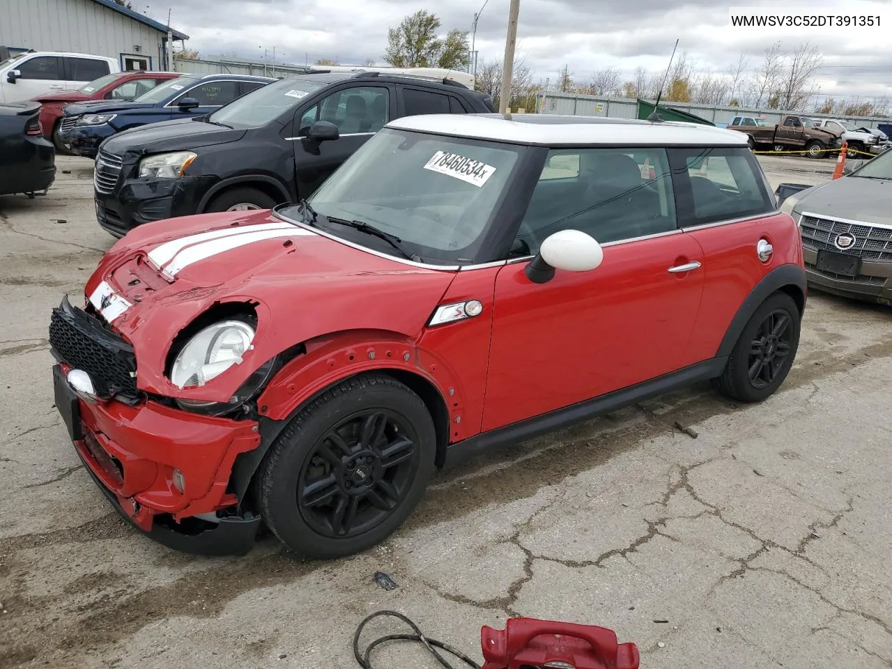 2013 Mini Cooper S VIN: WMWSV3C52DT391351 Lot: 78460534