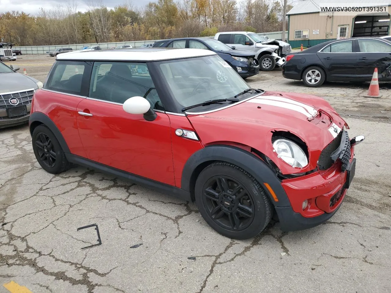 2013 Mini Cooper S VIN: WMWSV3C52DT391351 Lot: 78460534