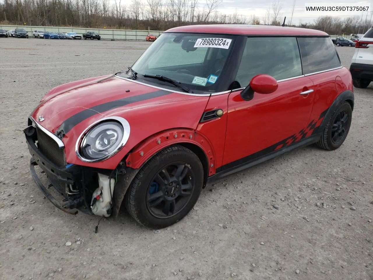 2013 Mini Cooper VIN: WMWSU3C59DT375067 Lot: 78980324