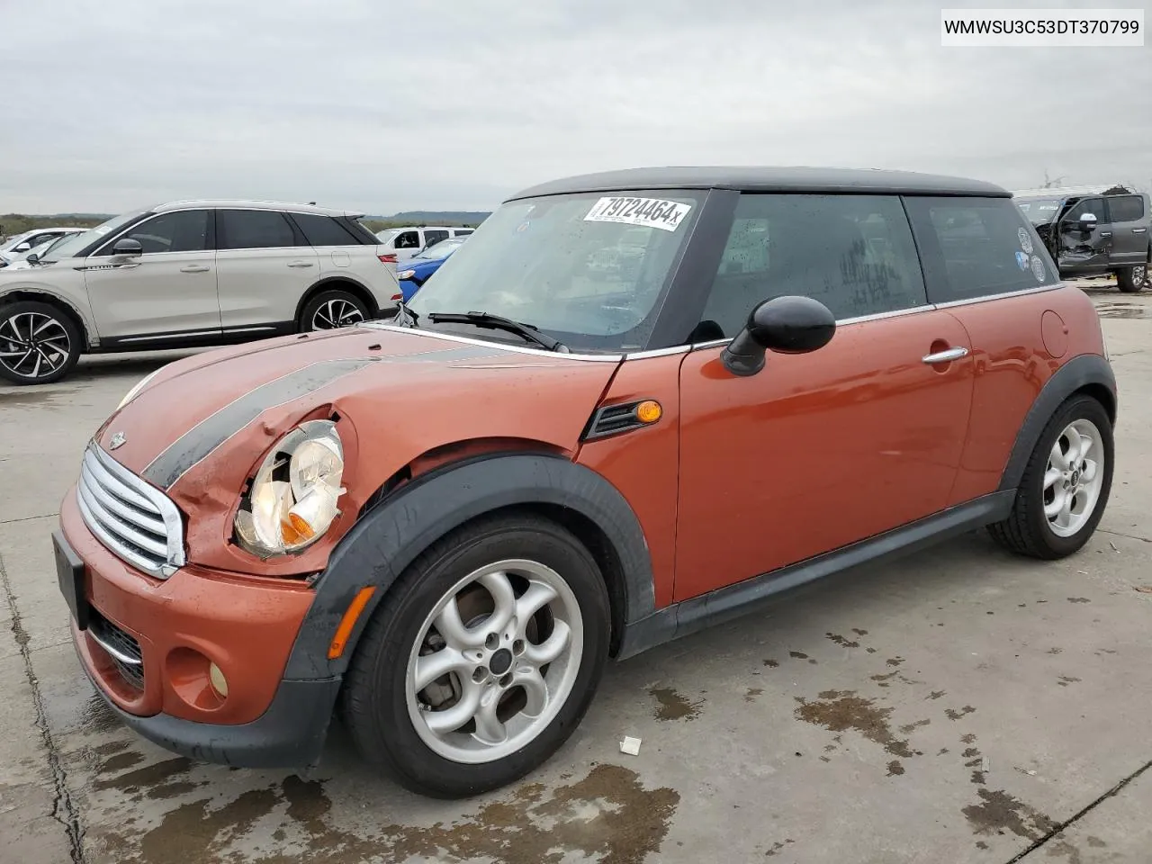 2013 Mini Cooper VIN: WMWSU3C53DT370799 Lot: 79724464