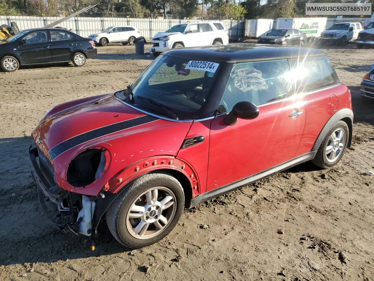 2013 Mini Cooper VIN: WMWSU3C55DT685197 Lot: 80022514