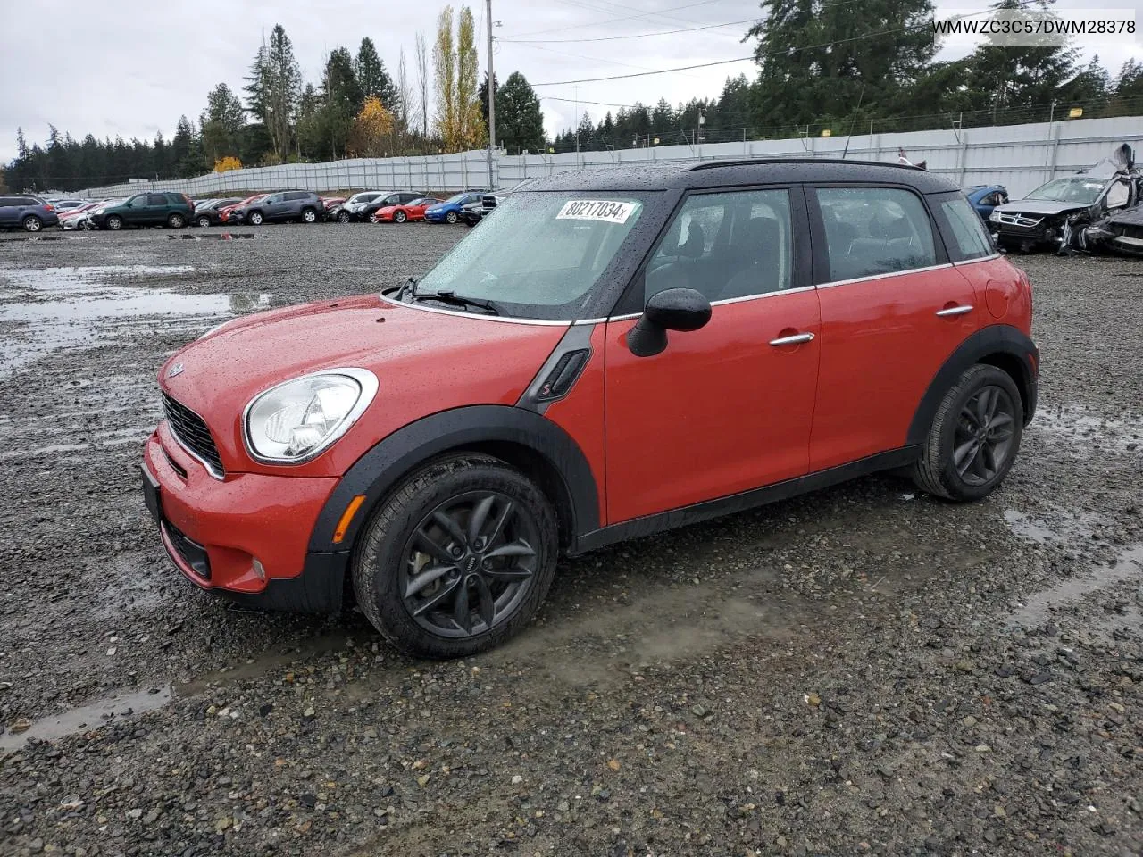 2013 Mini Cooper S Countryman VIN: WMWZC3C57DWM28378 Lot: 80217034