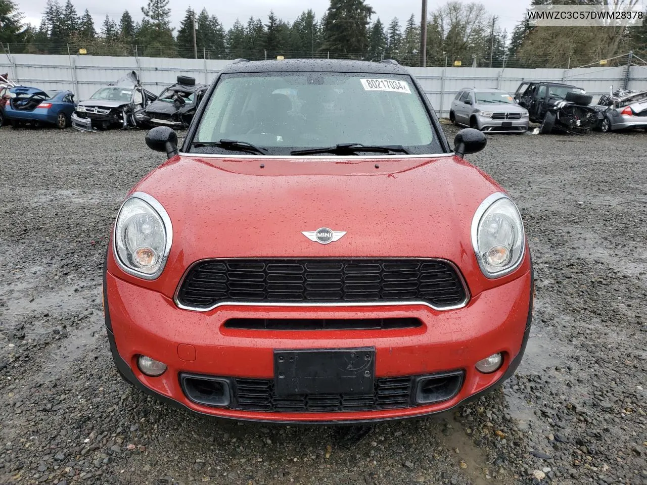 2013 Mini Cooper S Countryman VIN: WMWZC3C57DWM28378 Lot: 80217034