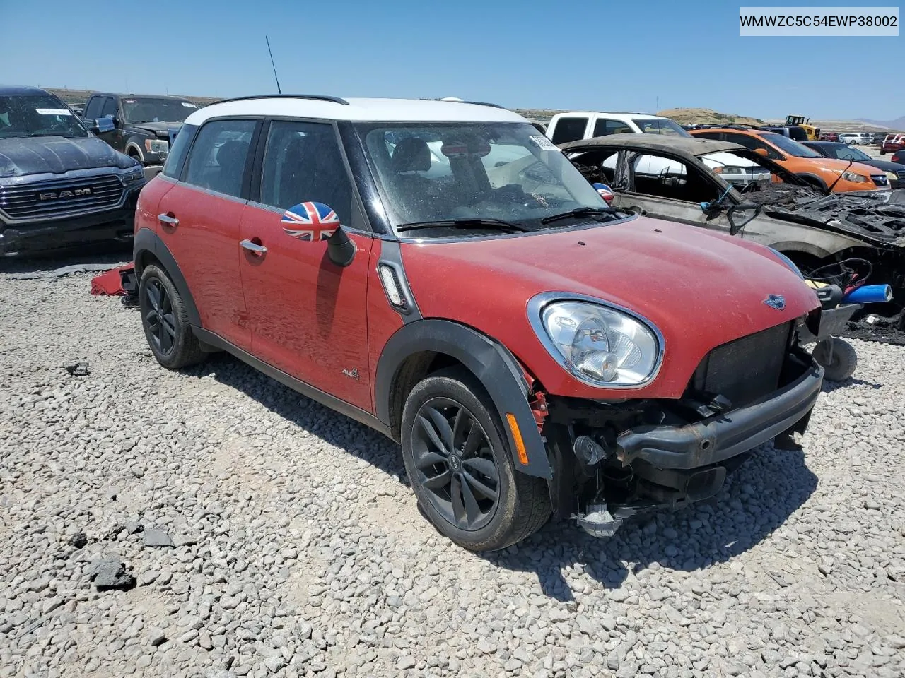 2014 Mini Cooper S Countryman VIN: WMWZC5C54EWP38002 Lot: 58728364