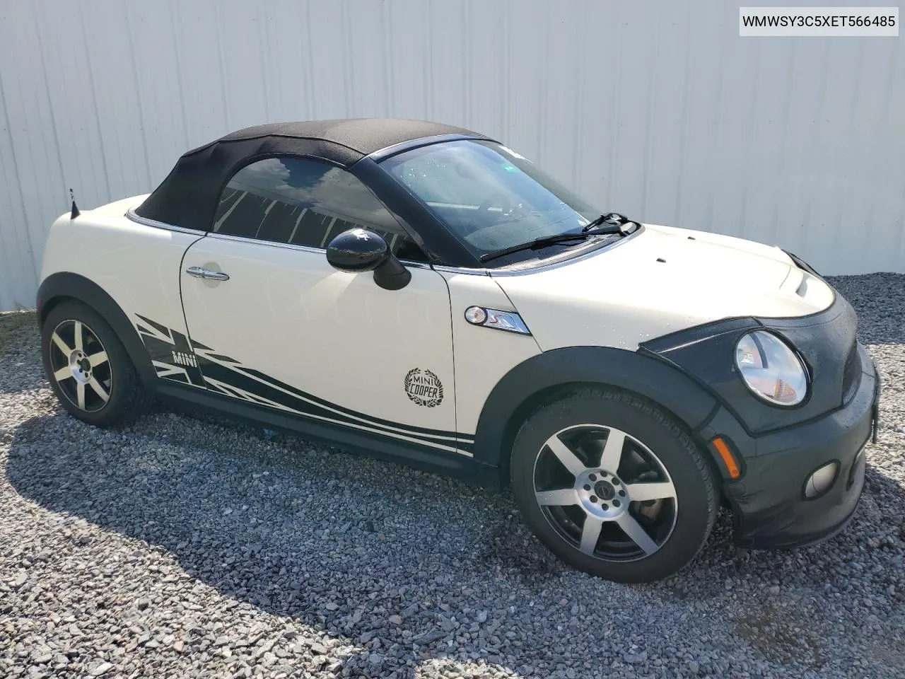 2014 Mini Cooper Roadster S VIN: WMWSY3C5XET566485 Lot: 62027314