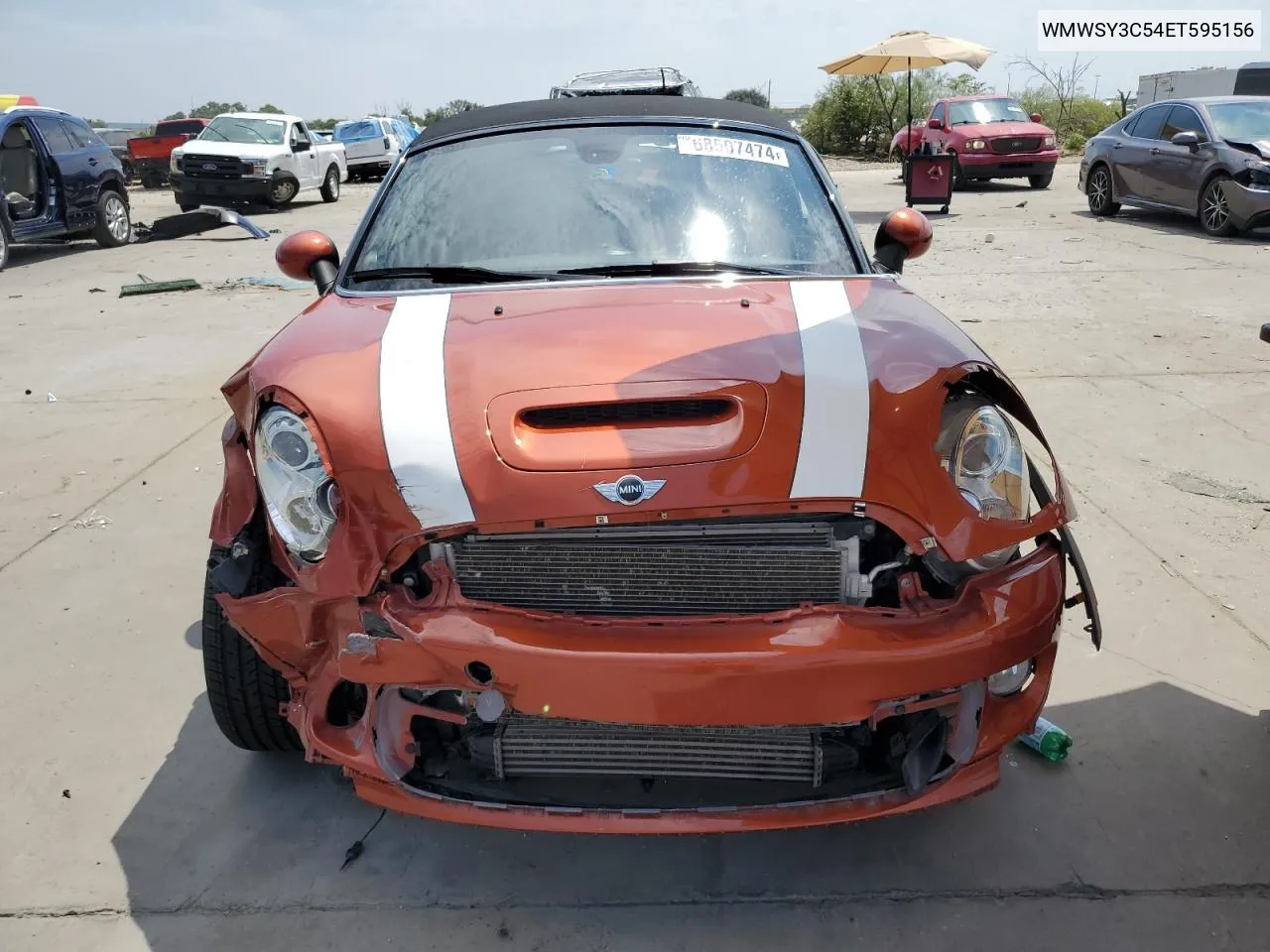 2014 Mini Cooper Roadster S VIN: WMWSY3C54ET595156 Lot: 68507474