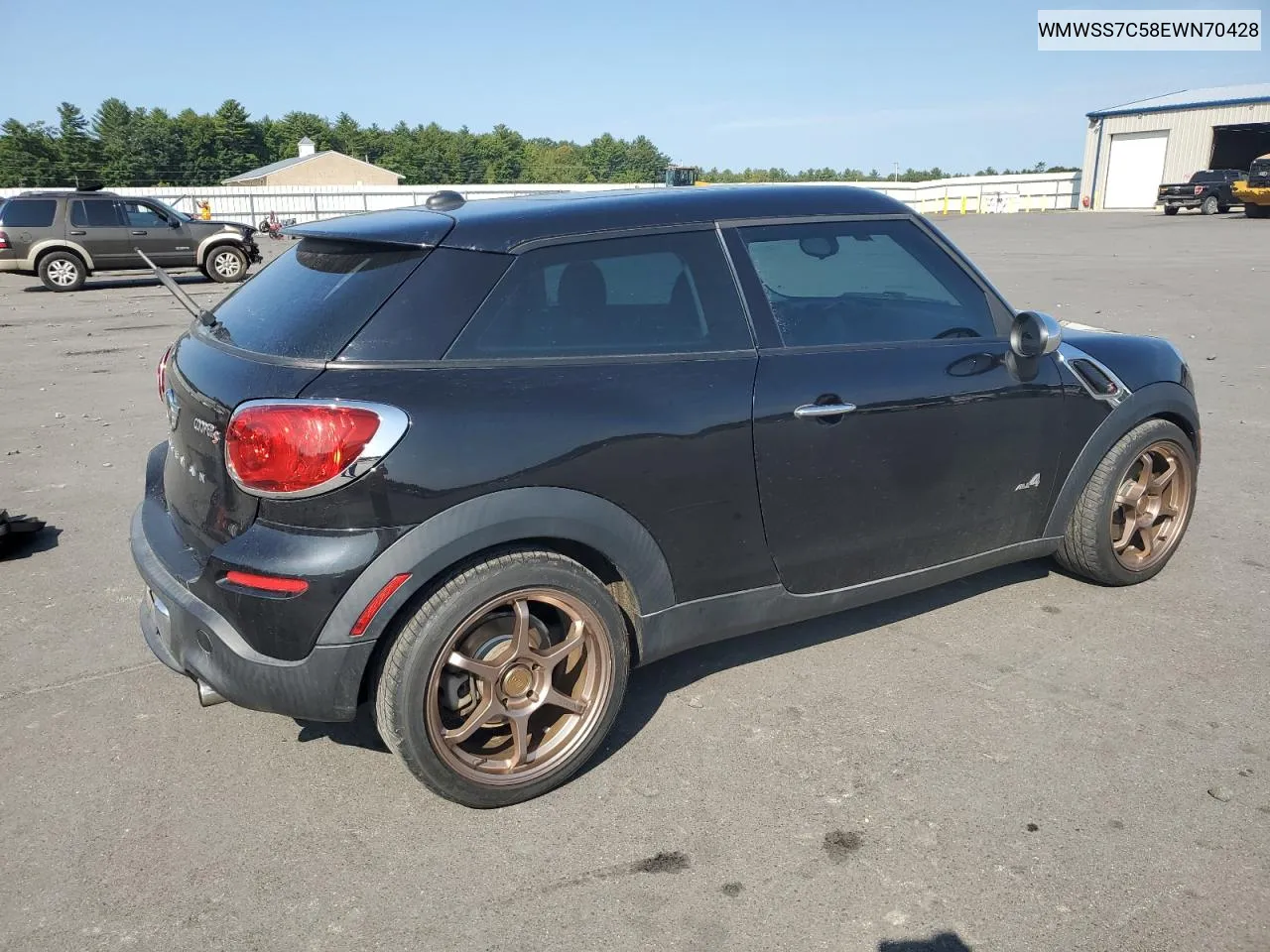 2014 Mini Cooper S Paceman VIN: WMWSS7C58EWN70428 Lot: 71078514