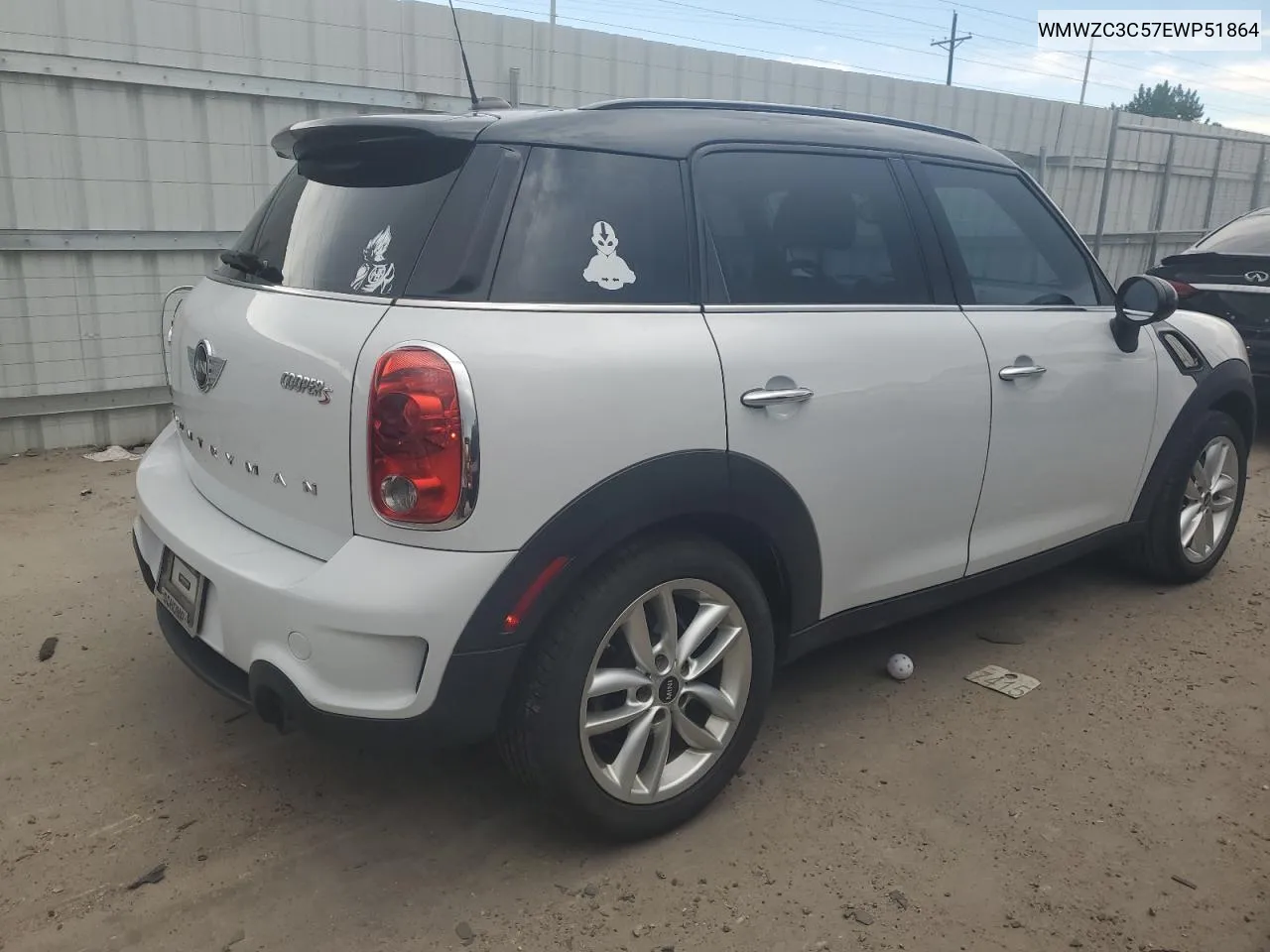 2014 Mini Cooper S Countryman VIN: WMWZC3C57EWP51864 Lot: 71233944