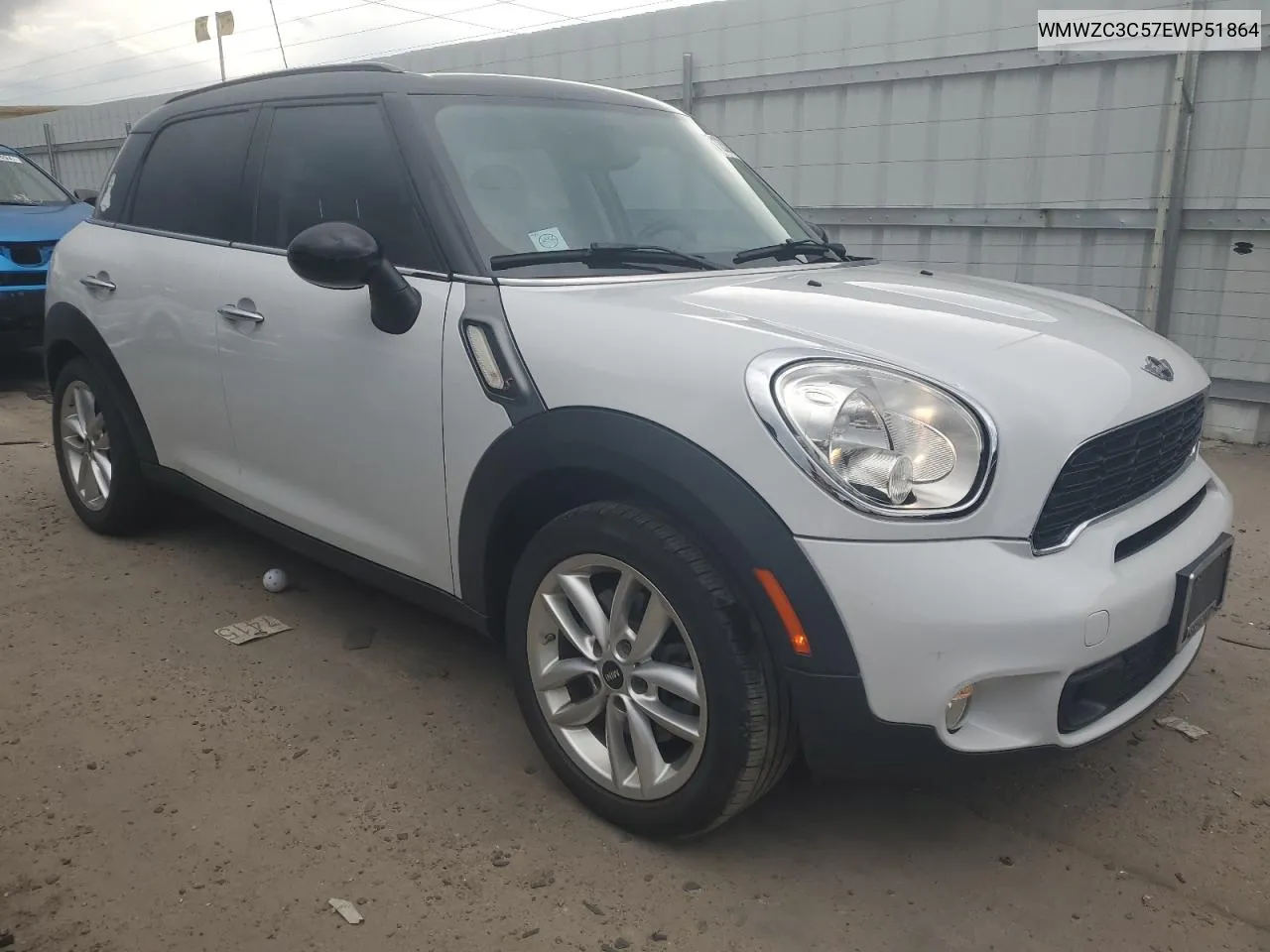 2014 Mini Cooper S Countryman VIN: WMWZC3C57EWP51864 Lot: 71233944